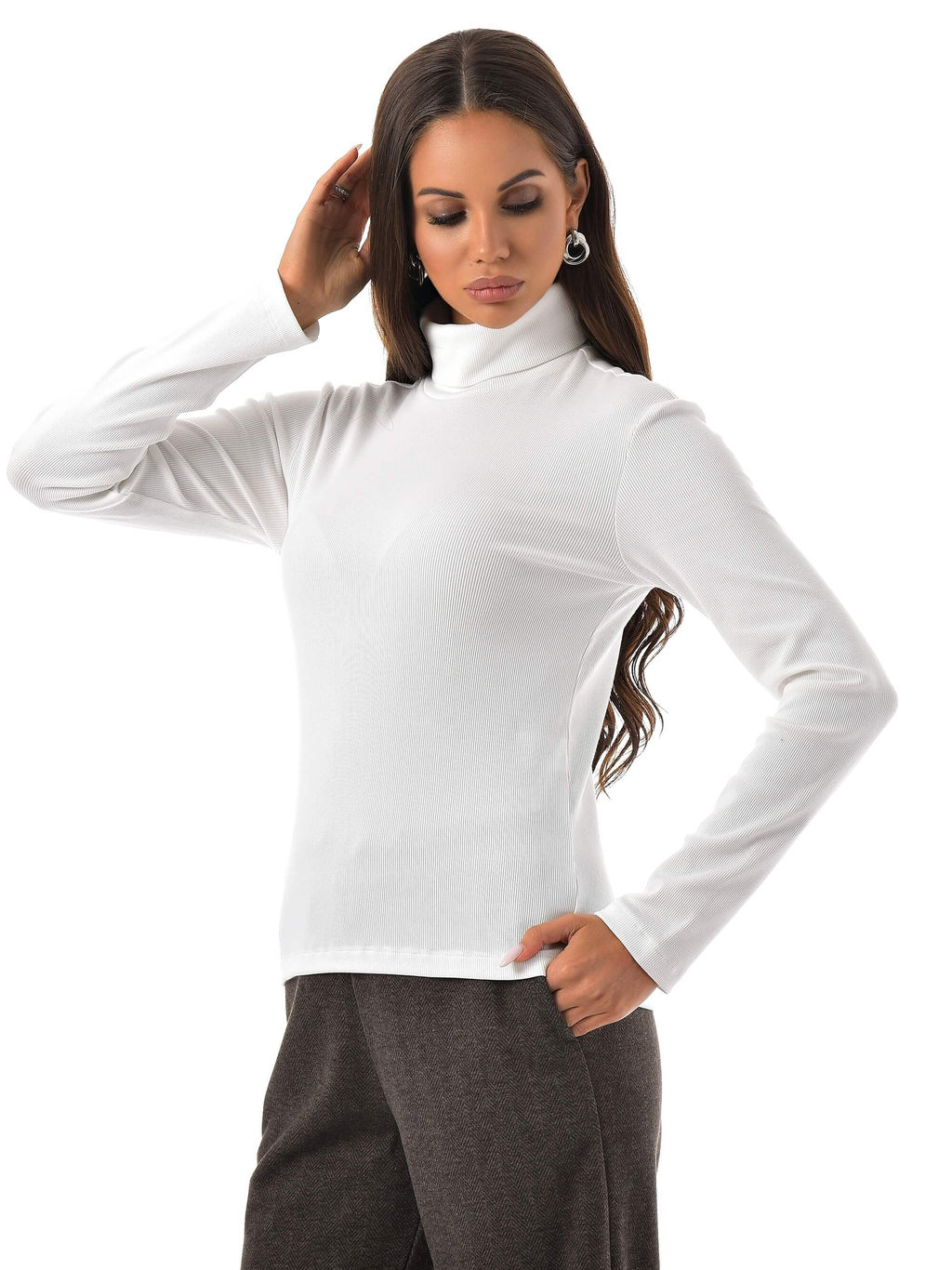 Водолазка в рубчик