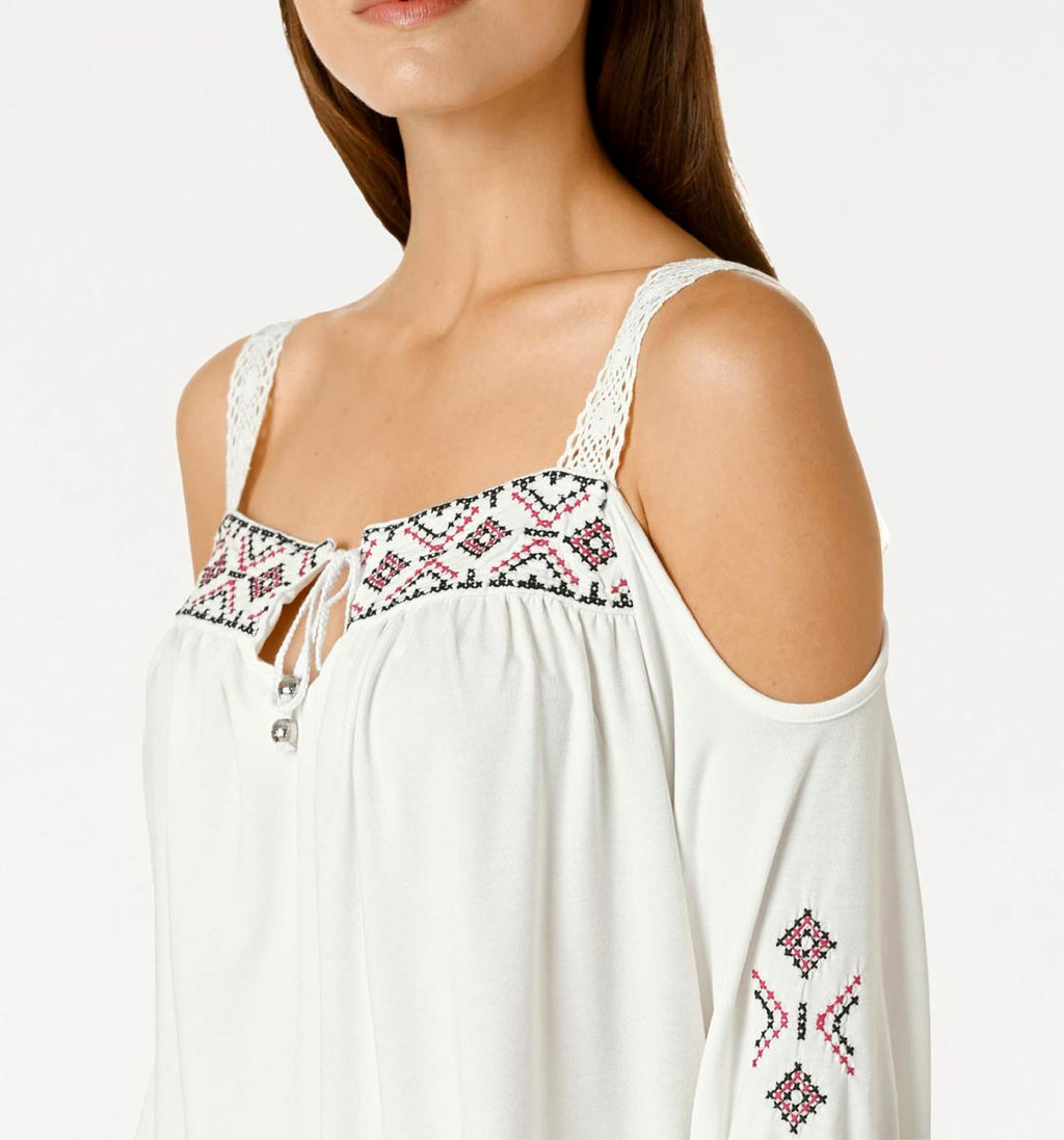 Блузка, экрю - Linea tesini фото 6