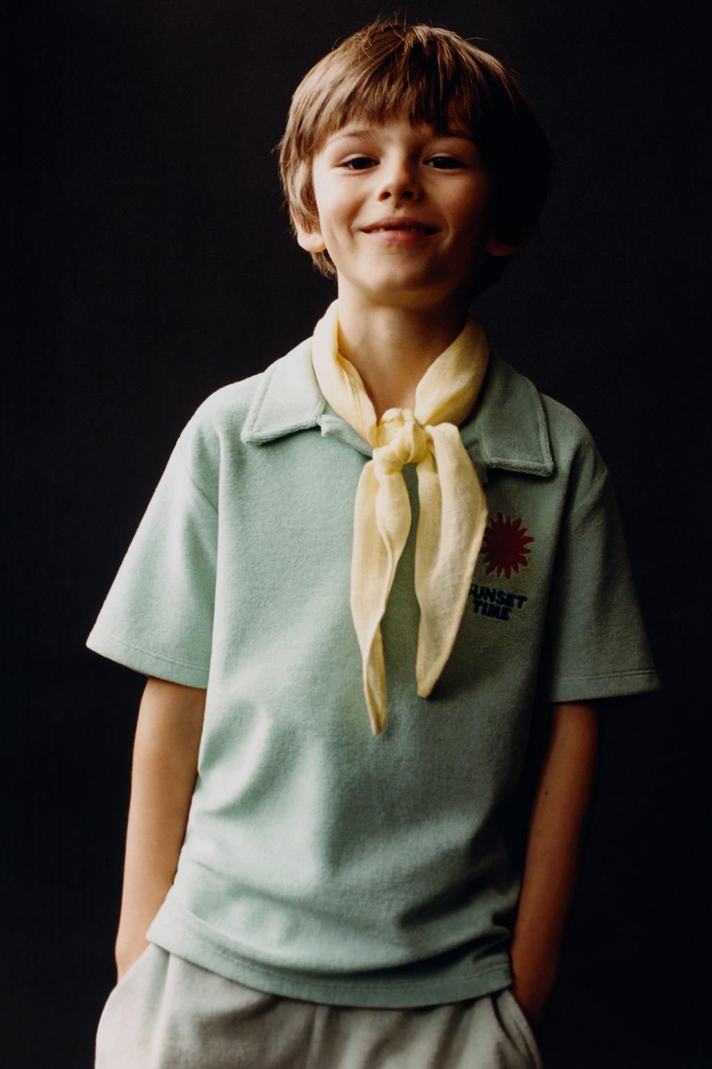 GUNES ISLEMELI HAVLU KUMAS POLO YAKA T-SHIRT - Zara фото 4