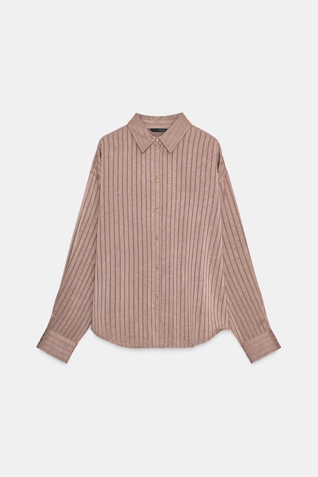 STRIPED SATIN SHIRT - Zara фото 7