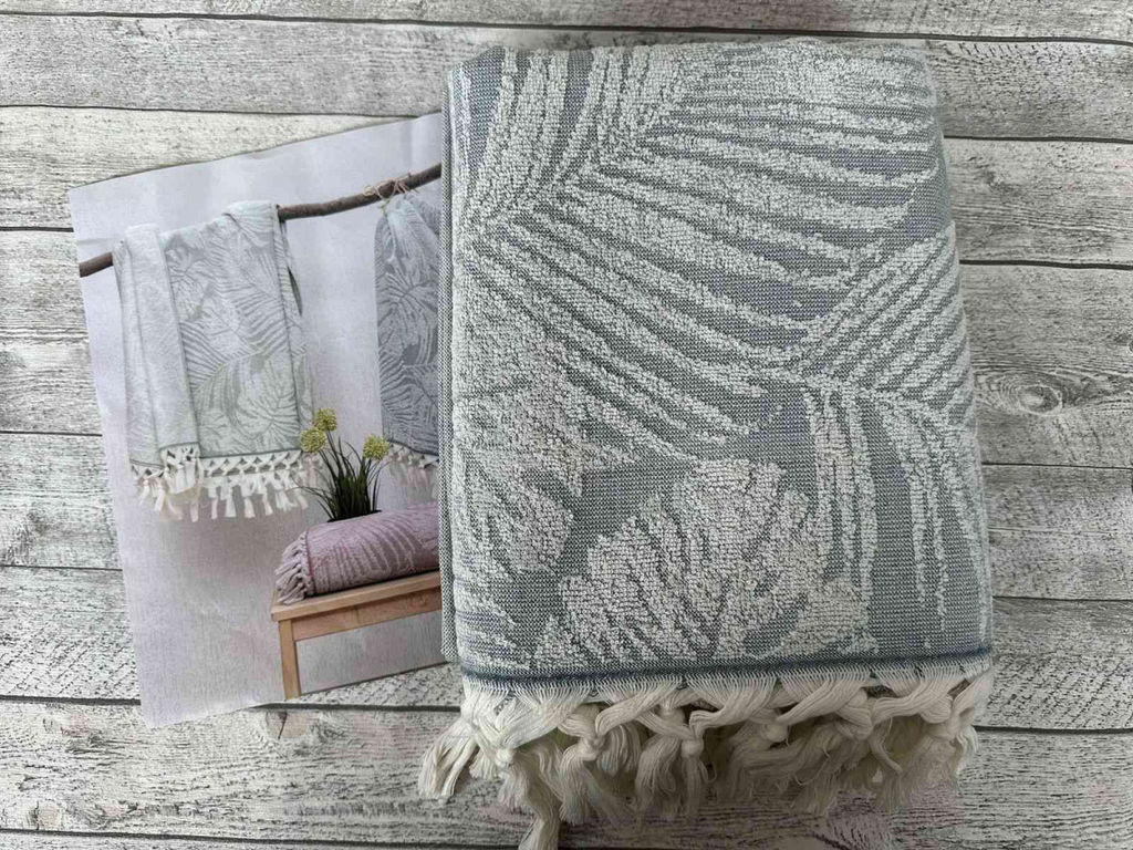 Пляжное полотенце пештемаль 100% хлопок Filipin синий (90*170)