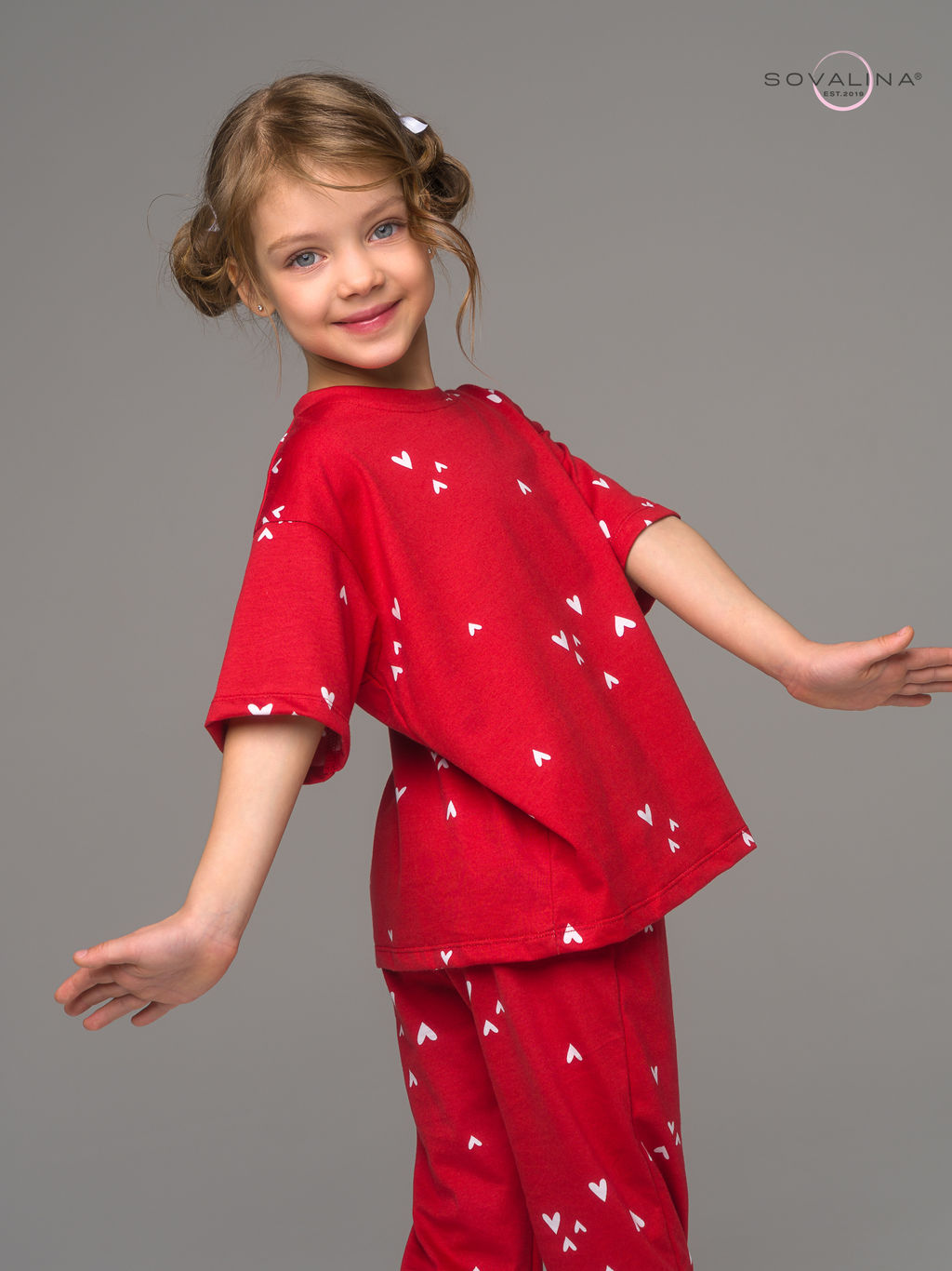 Костюм Daily girl беленькие сердечки mini - Sovalina фото 2