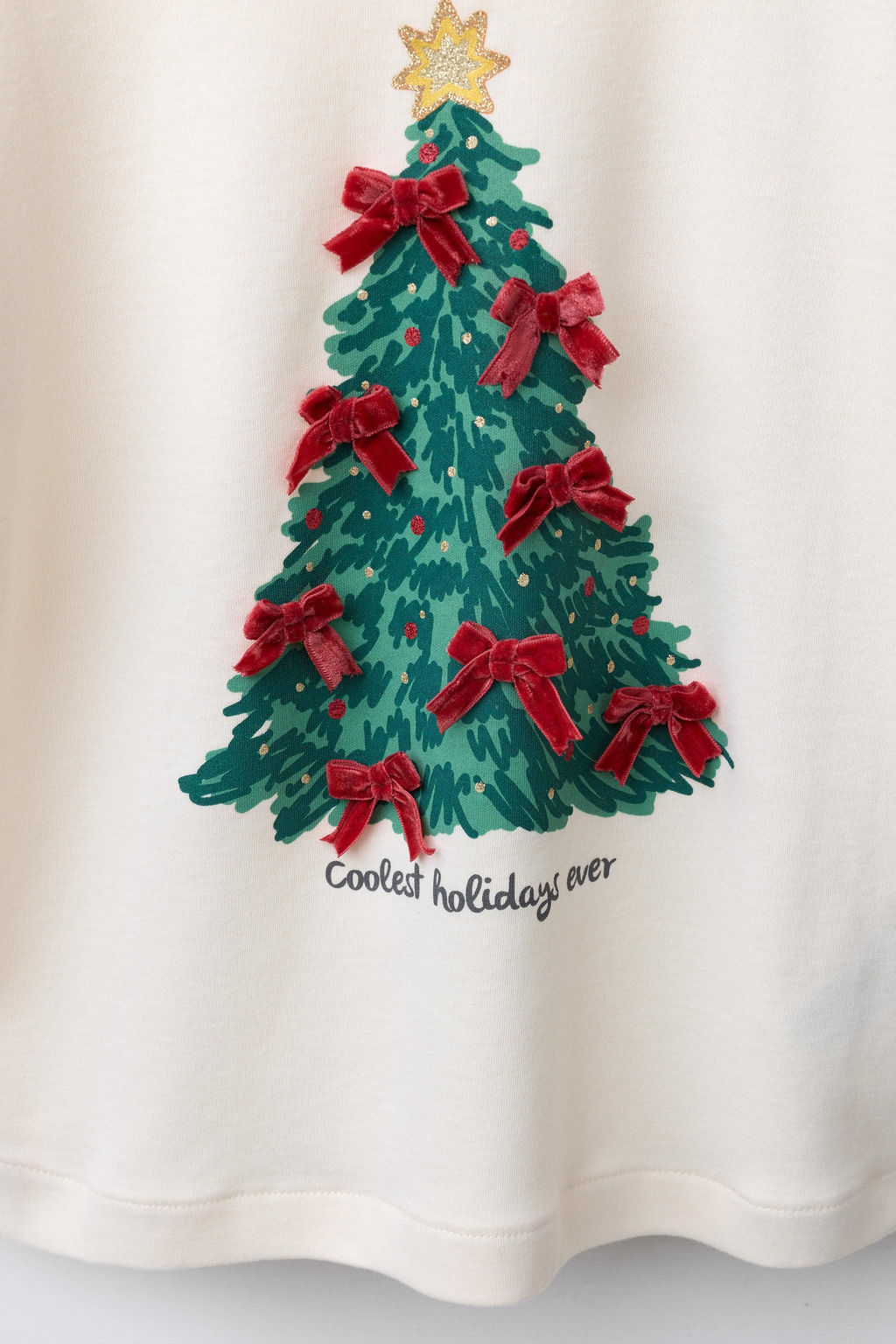 AGES 6-14 / TREE PRINT VELVET RIBBON PYJAMAS - Zara фото 6