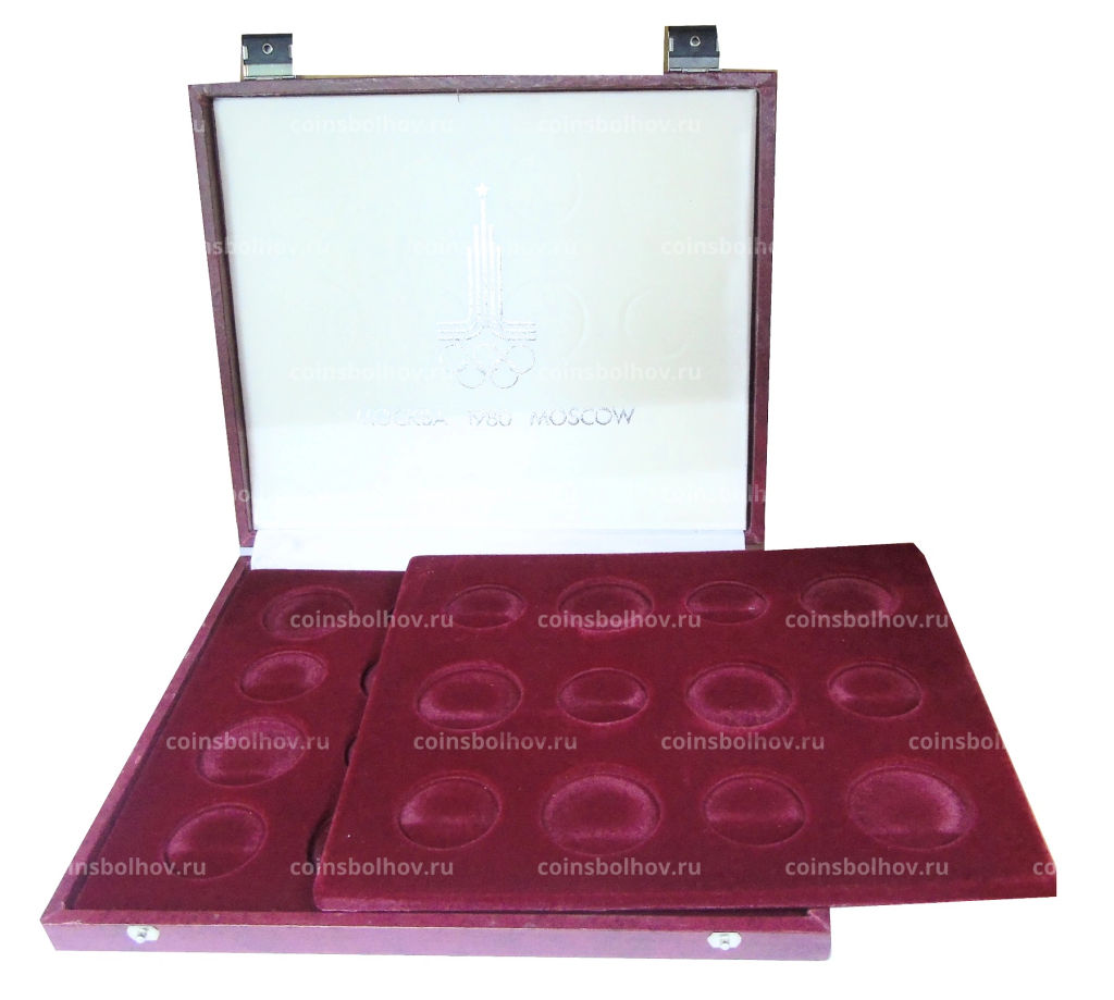 Коробка для монет номиналом 5 и 10 рублей Олимпиада-80 (б\у)