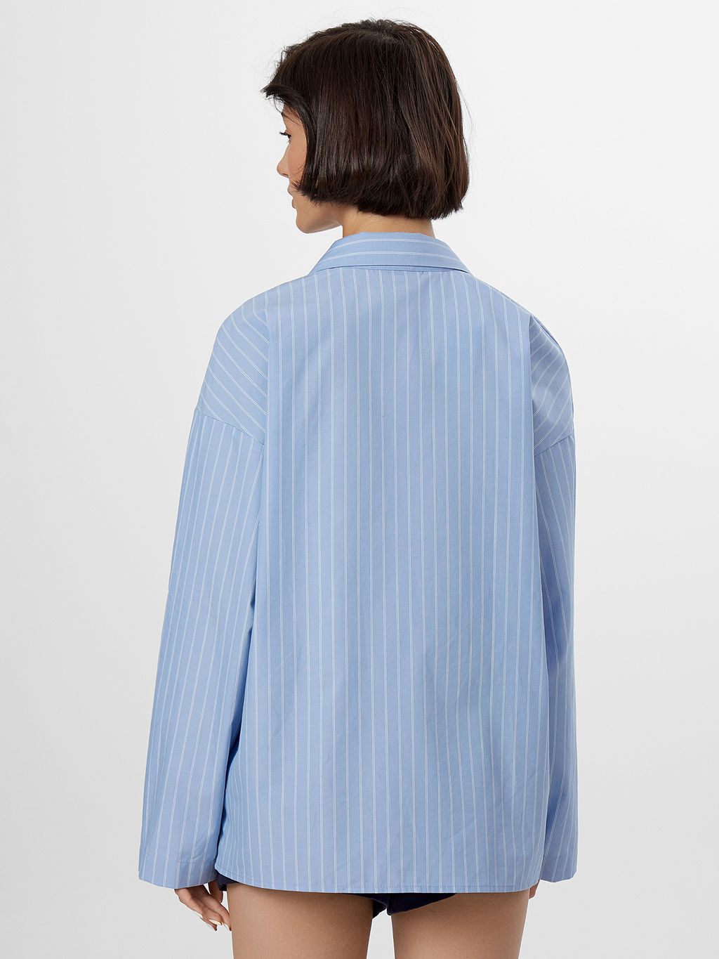 Рубашка женская голубая в полоску - Mark formelle фото 2
