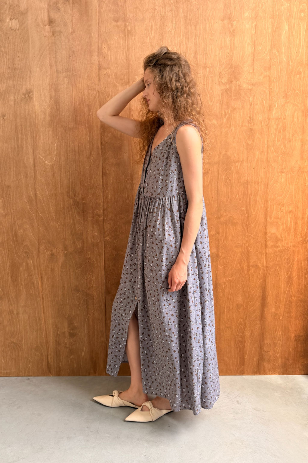 Платье женское ВОЗДУХ122/02/Серый, коричневый - M&G all natural фото 6