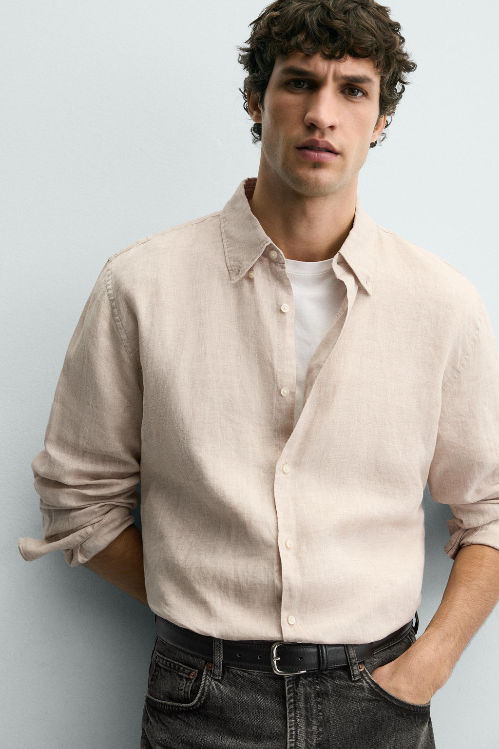 100% LINEN REGULAR FIT SHIRT - Zara фото 5