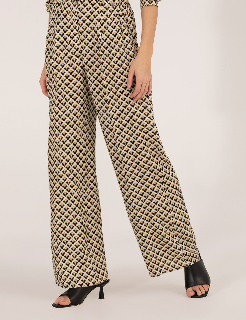 Siyah Y_ksek Bel Loose Fit Pantolon