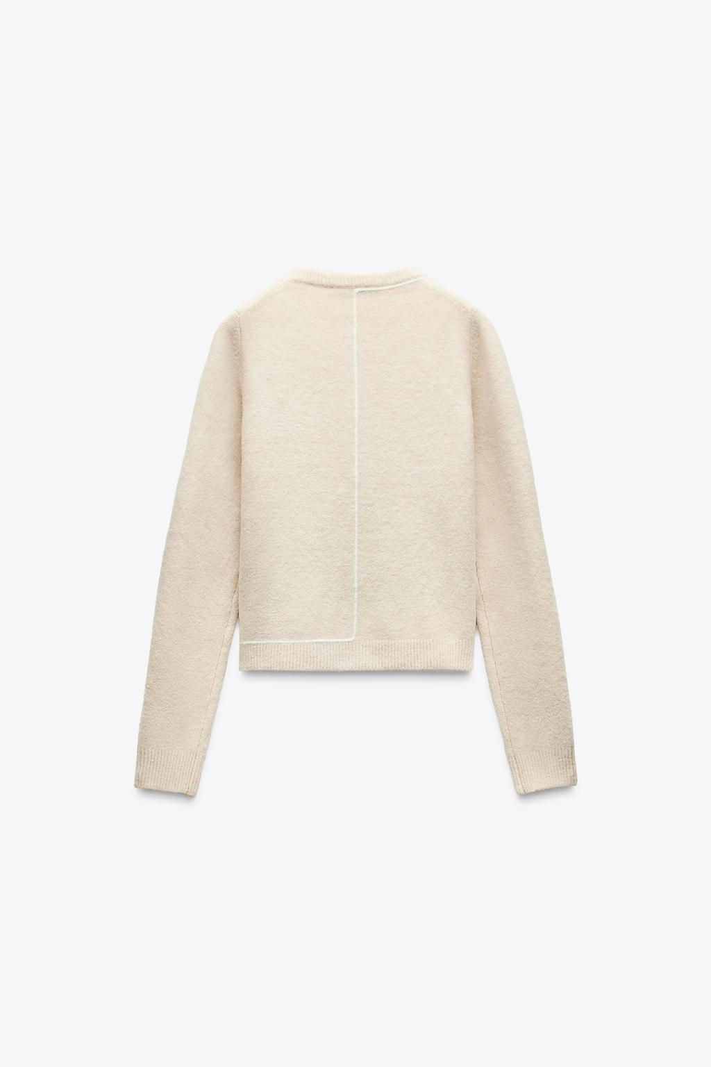 KNIT SWEATER WITH CONTRAST TRIMS - Zara фото 11