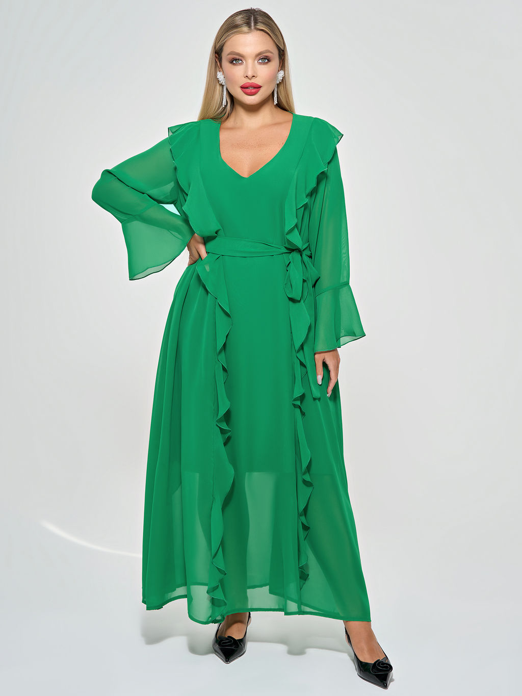 Платье 0372-1 бирюзовый - Dora фото 32