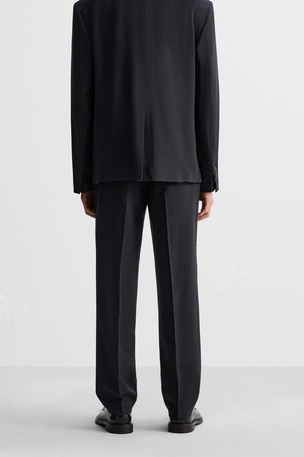 HERRINGBONE SUIT TROUSERS - Zara фото 3