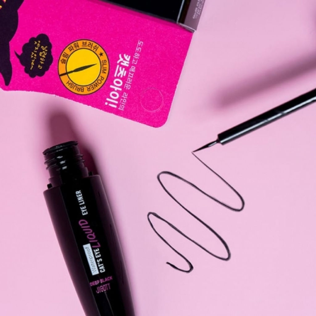 Jigott Водостойкая жидкая подводка для глаз / Cats Eye Waterproof Liquid Eyeliner Deep Black, глубокий черный