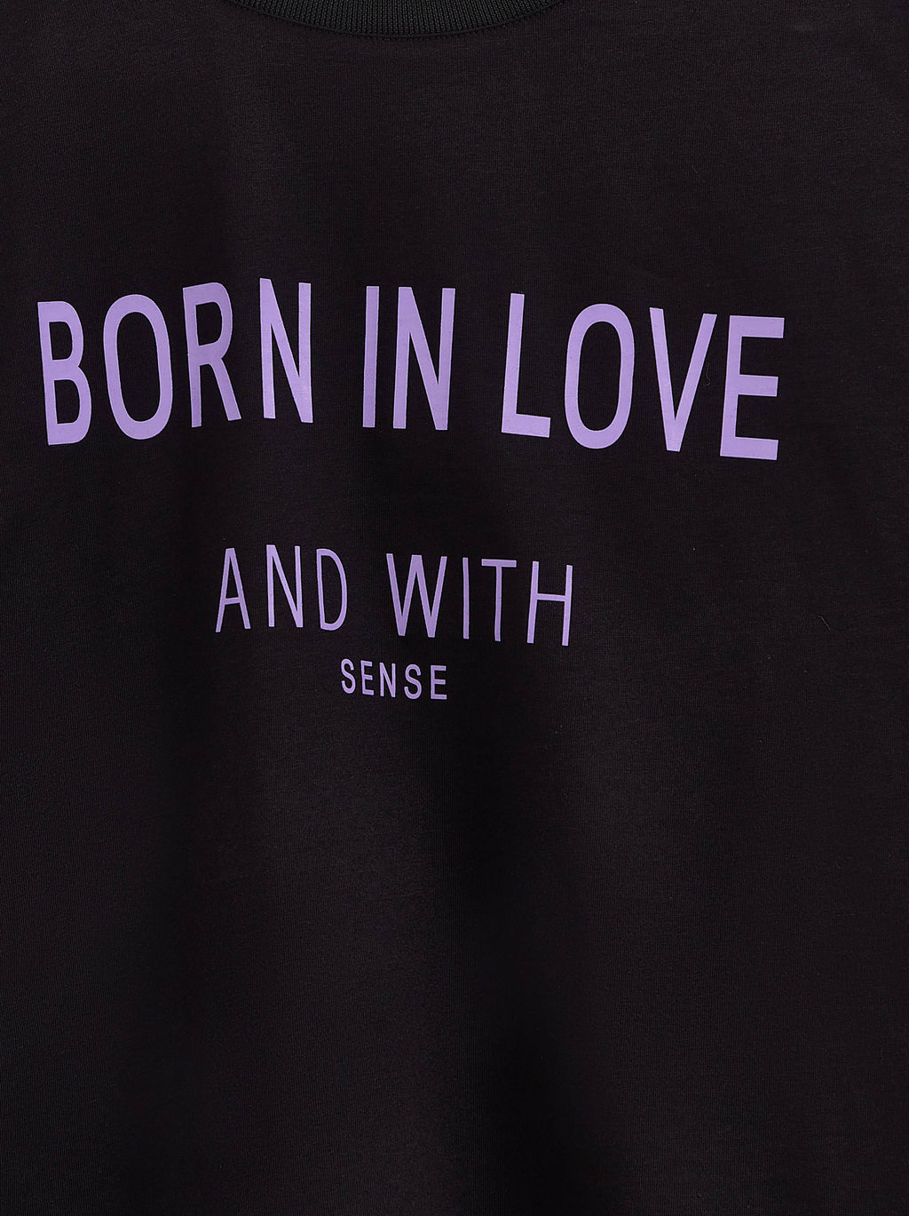 CONTE Свободная футболка из хлопка с рисунком Born in love LD 2675 black-born in love - Conte elegant фото 7