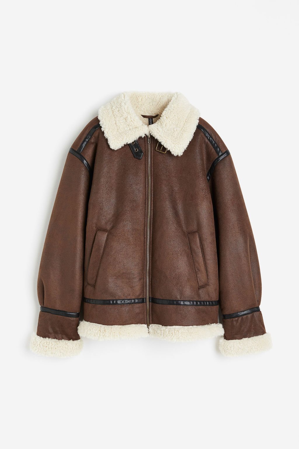 Cazadora oversize con forro de borreguito - H&m фото 4