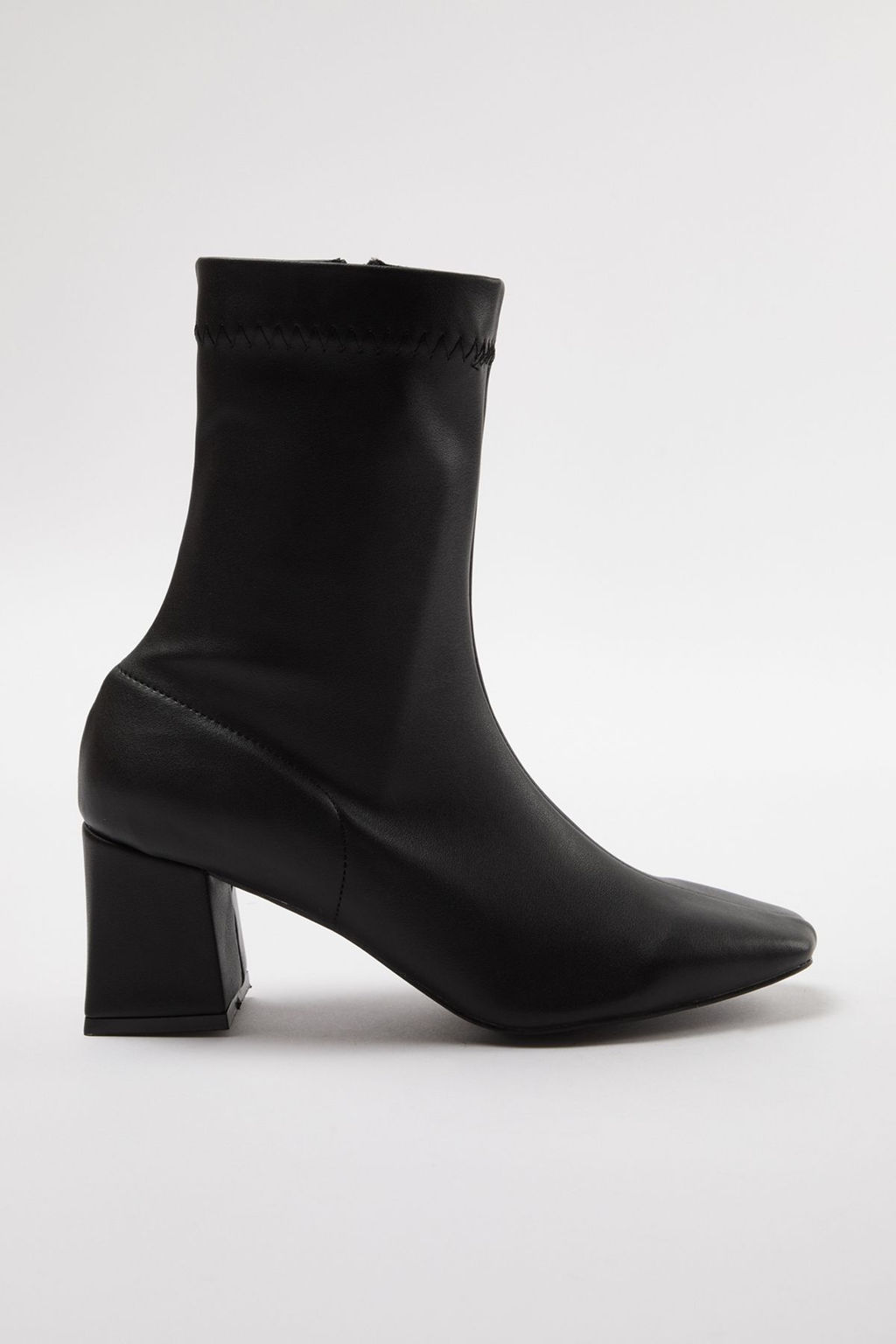 Trendyol Shoes Siyah Strec Fermuarl? Kad?n Blok Topuklu Bot TAKAW25BO00001 - Trendyolmilla фото 8