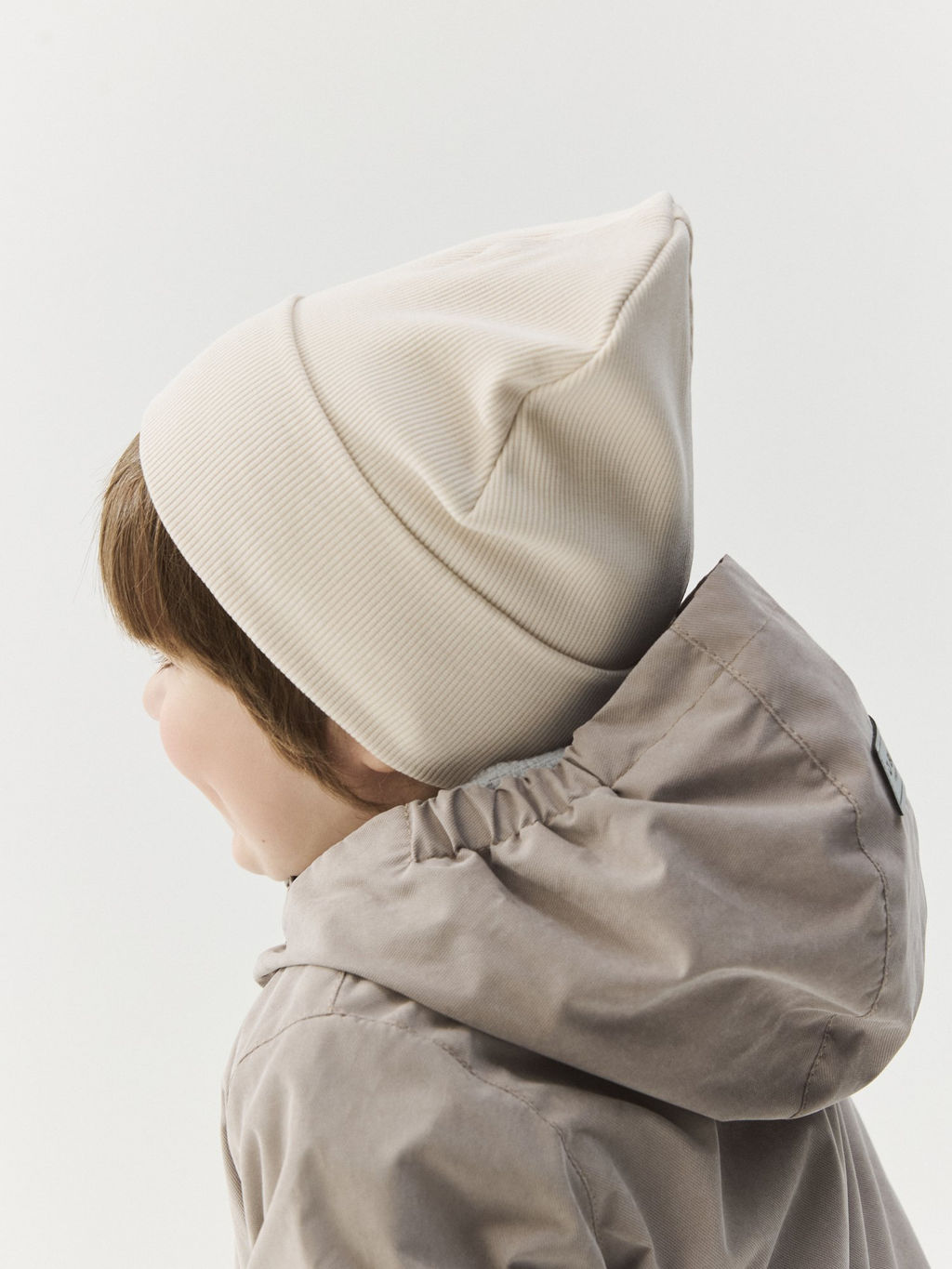 Шапка трикотажная двухслойная Нюд - Bungly фото 2