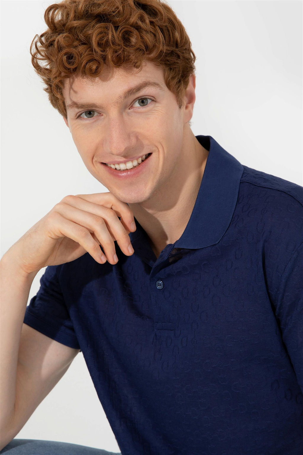 U. S. Polo Assn Мужская темно-синяя футболка с воротником-поло - U.s. polo assn фото 7