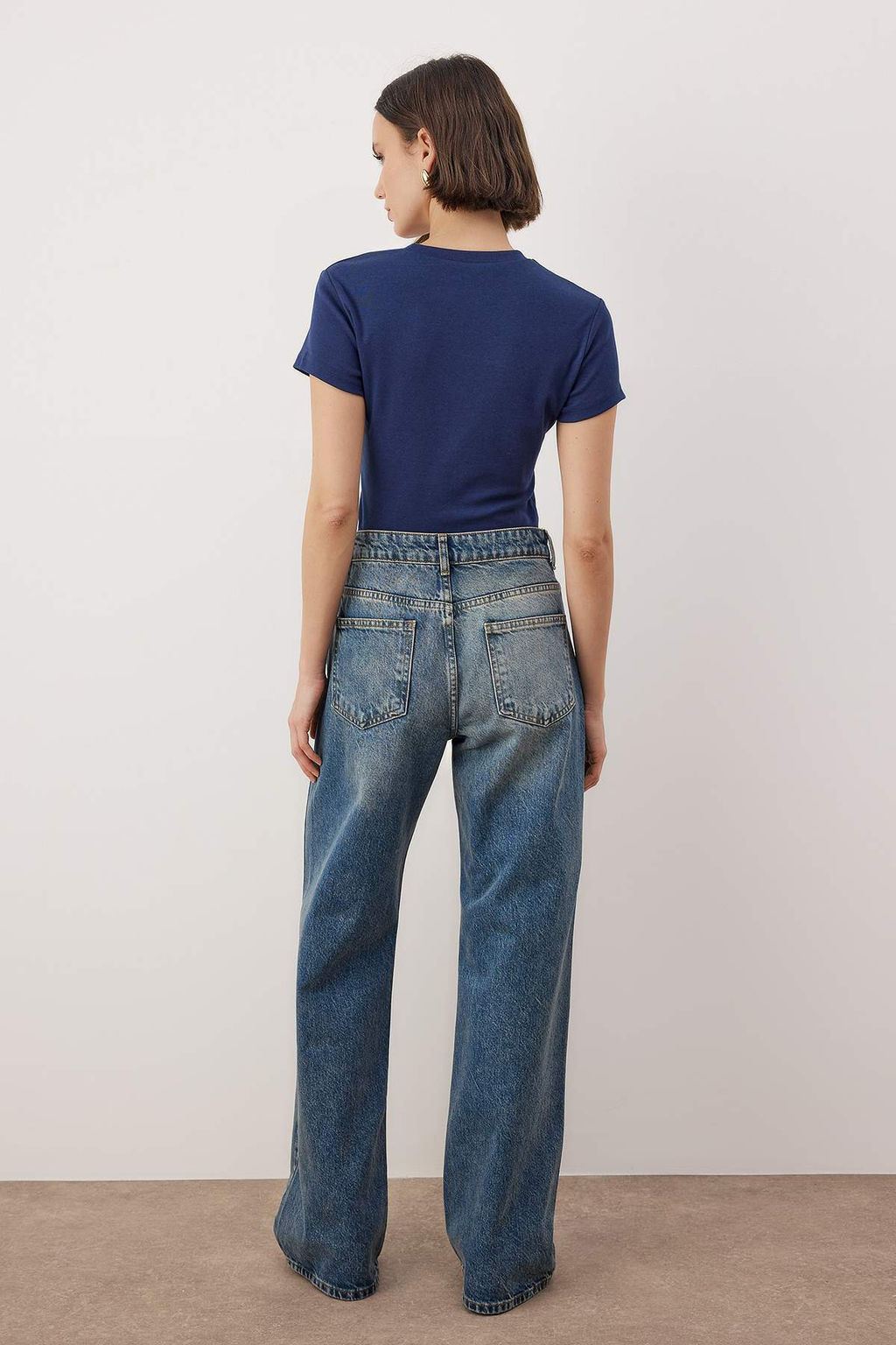 TRENDYOLMILLA Siyah Yuksek Bel Wide Leg Jeans TWOAW24JE00075  фото 8