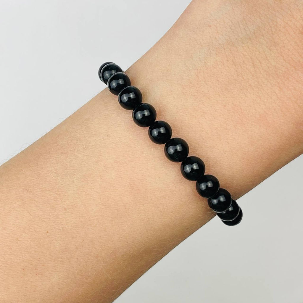 Браслет из черного Турмалина черного "Шерл" 17 см