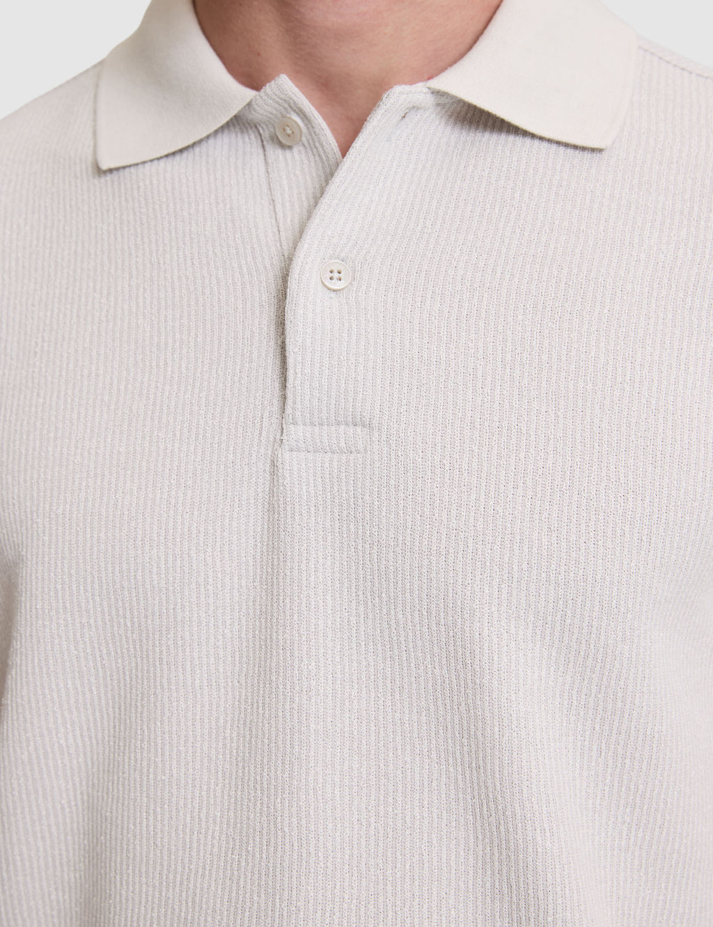 Gri Slim Fit _rme Dokulu Polo Yaka Ti__rt