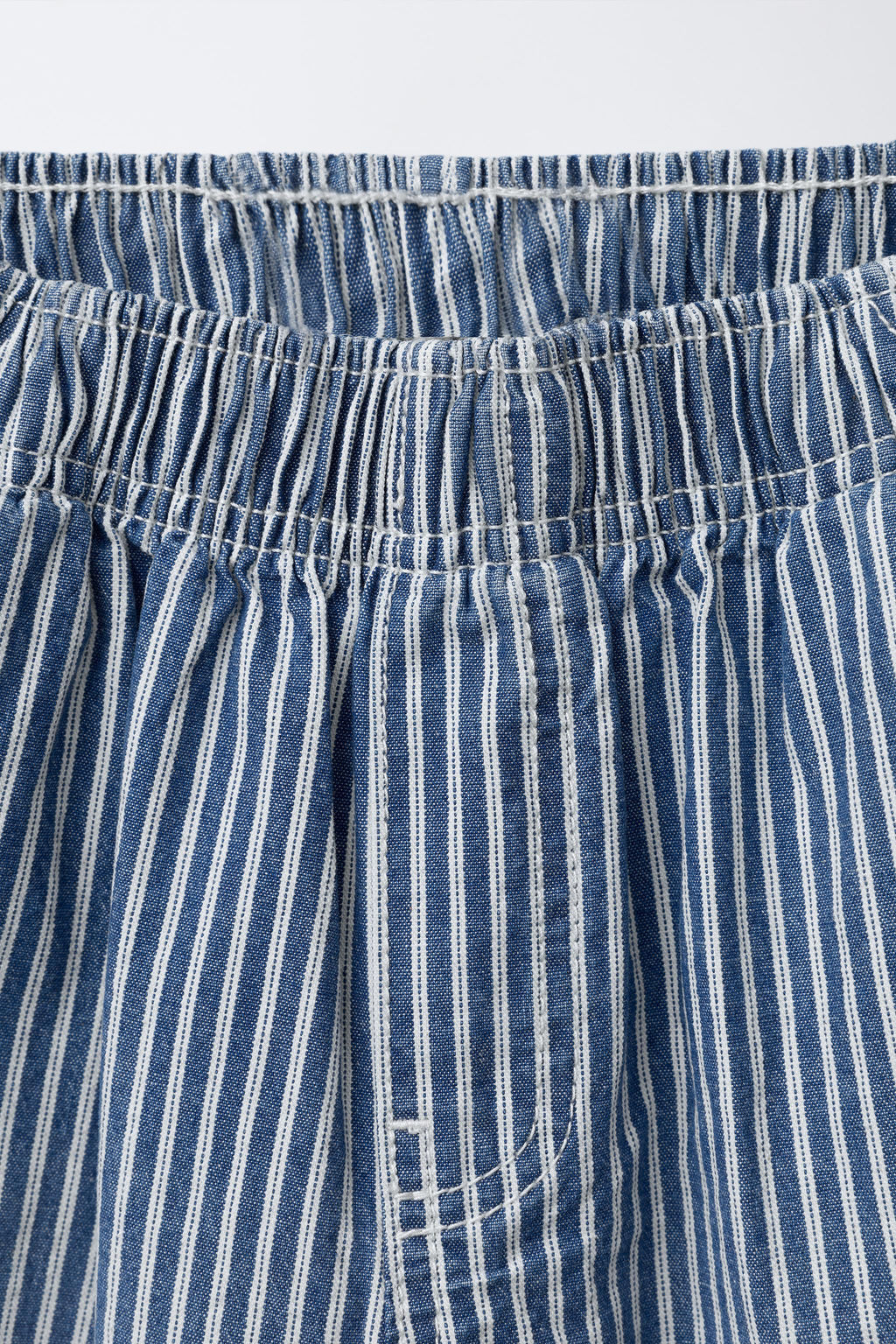 STRIPED BALLOON DENIM TROUSERS - Zara фото 3
