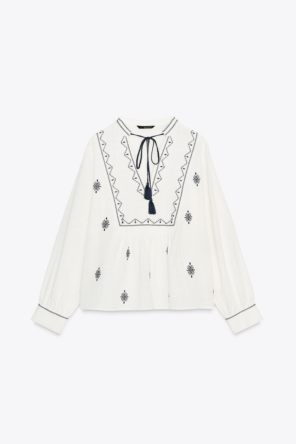 RUSTIC EMBROIDERED BLOUSE - Zara фото 16