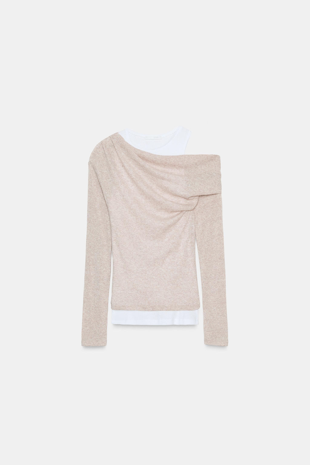 ASYMMETRIC LAYERED-EFFECT T-SHIRT - Zara фото 15