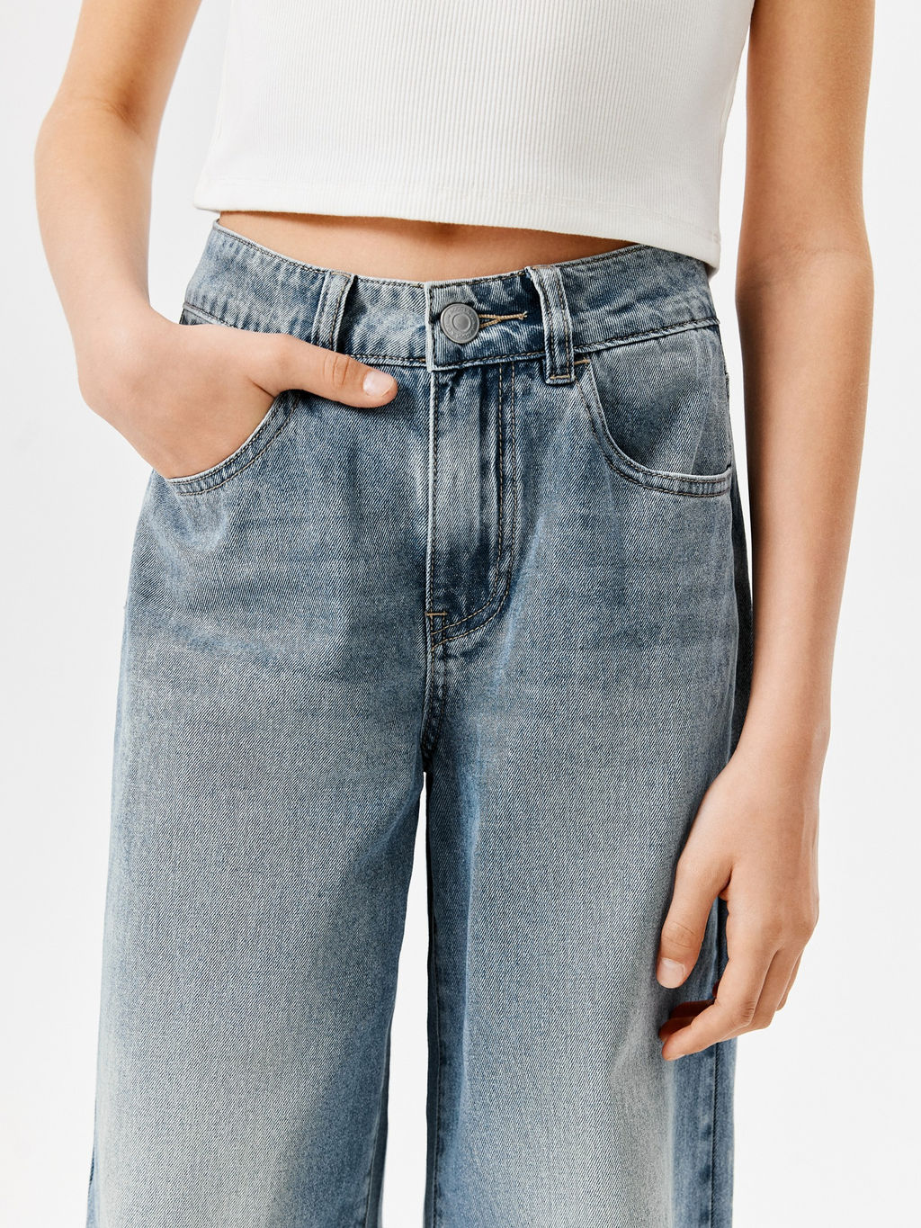 ACOOLA / Брюки джинсовые детские для девочек Como голубой  фото 6