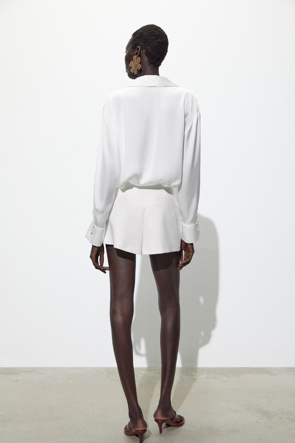 CREPE BUTTON SKORT - Zara фото 4
