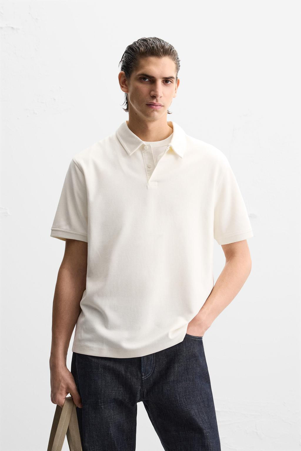 TEXTURED POLO SHIRT - Zara фото 11