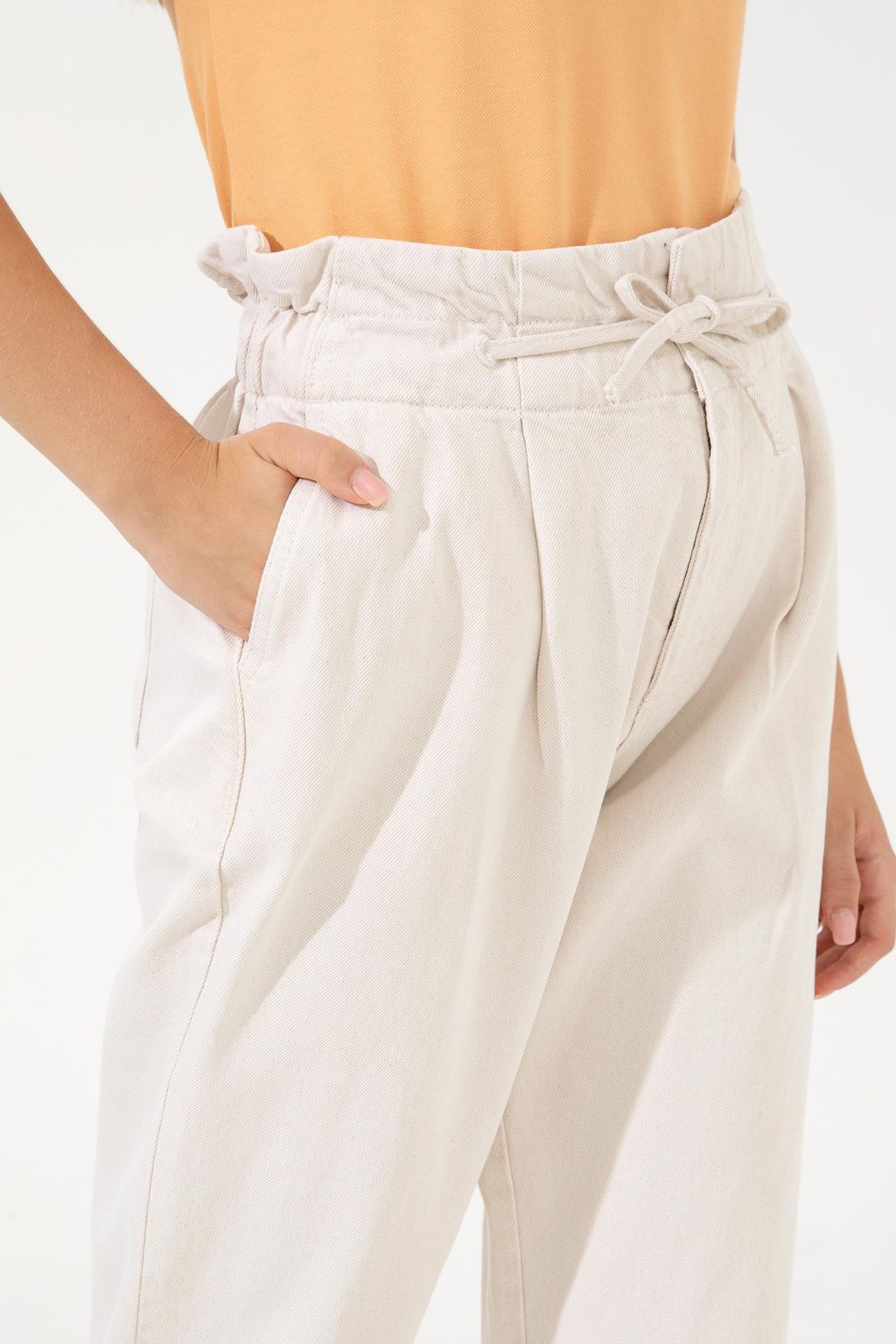 Женские бежевые джинсовые брюки - U.s. polo assn фото 5