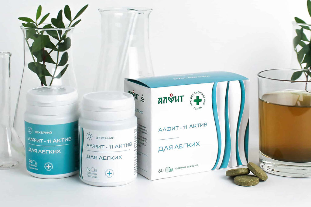 Алфит-актив 11 (для легких) БАД в брикетах Алфит 5789