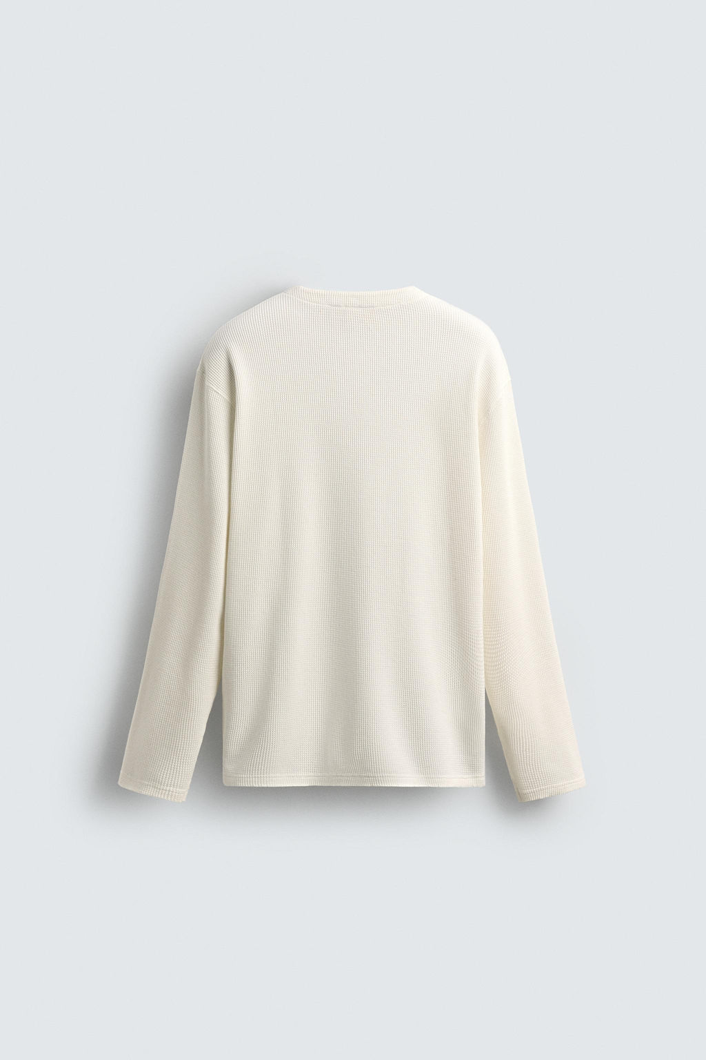 WAFFLE-KNIT HENLEY T-SHIRT