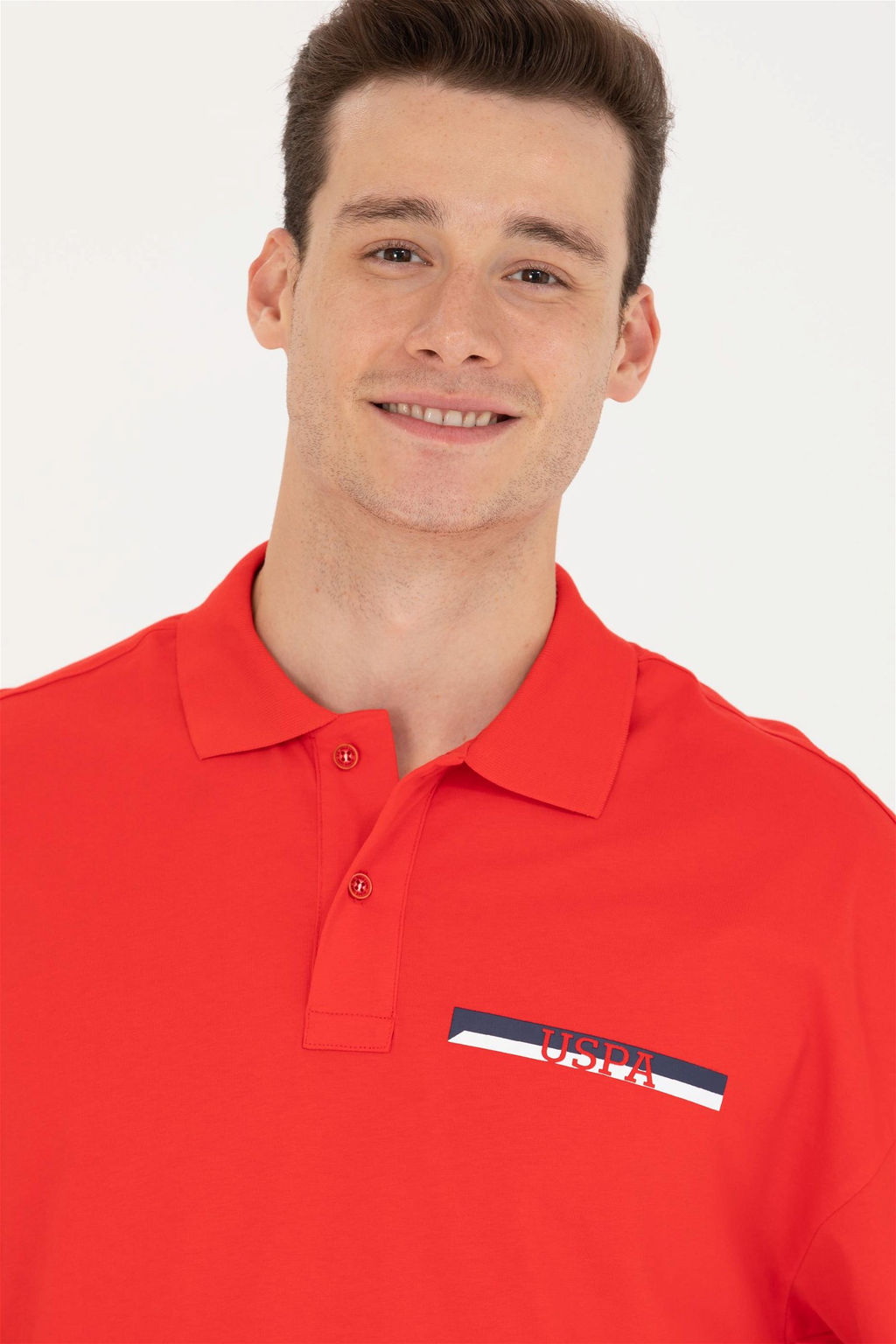 Мужская красная футболка-поло оверсайз - U.s. polo assn фото 2