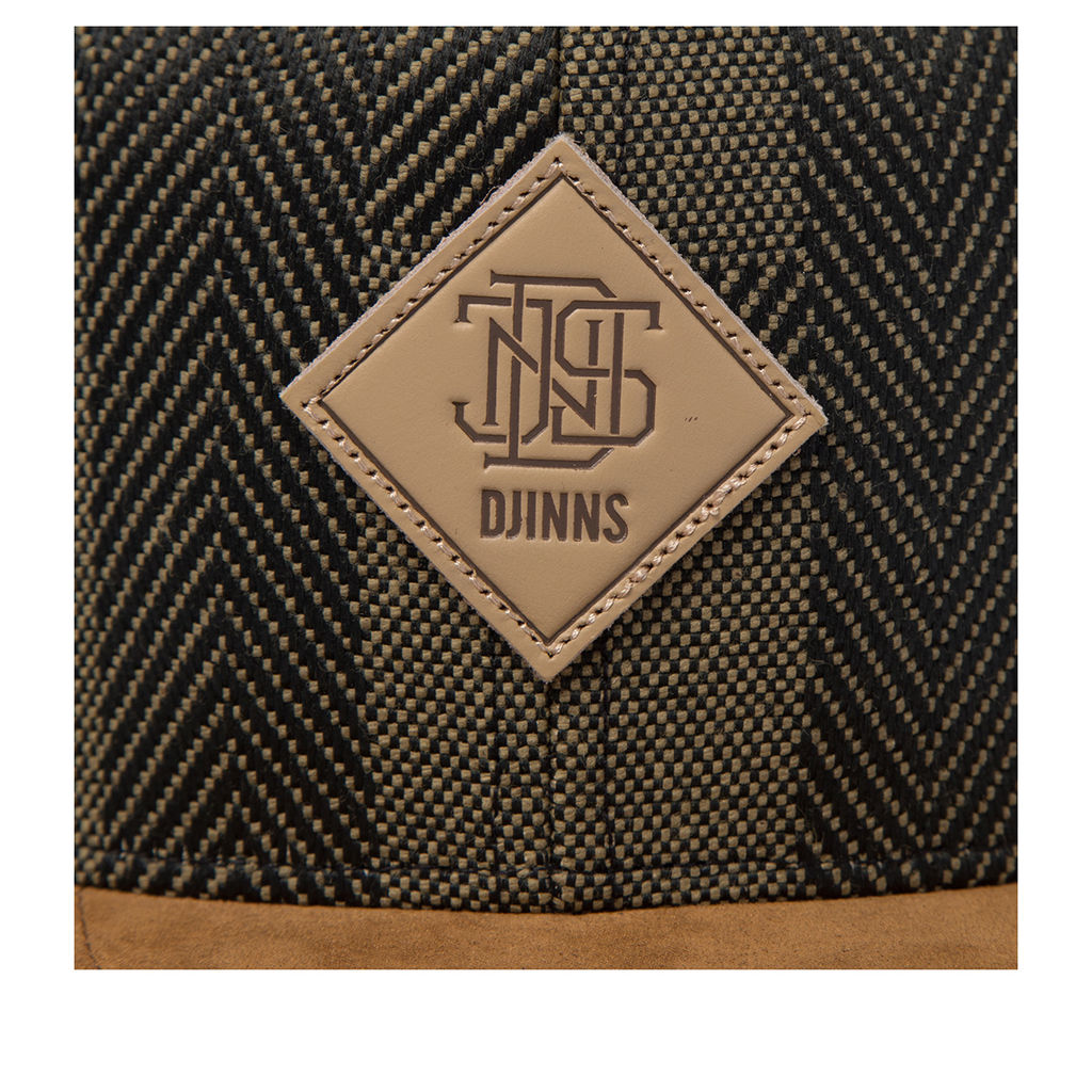 Бейсболка DJINNS арт. 6P SB Hermecheck (оливковый / светло-коричневый)  фото 3