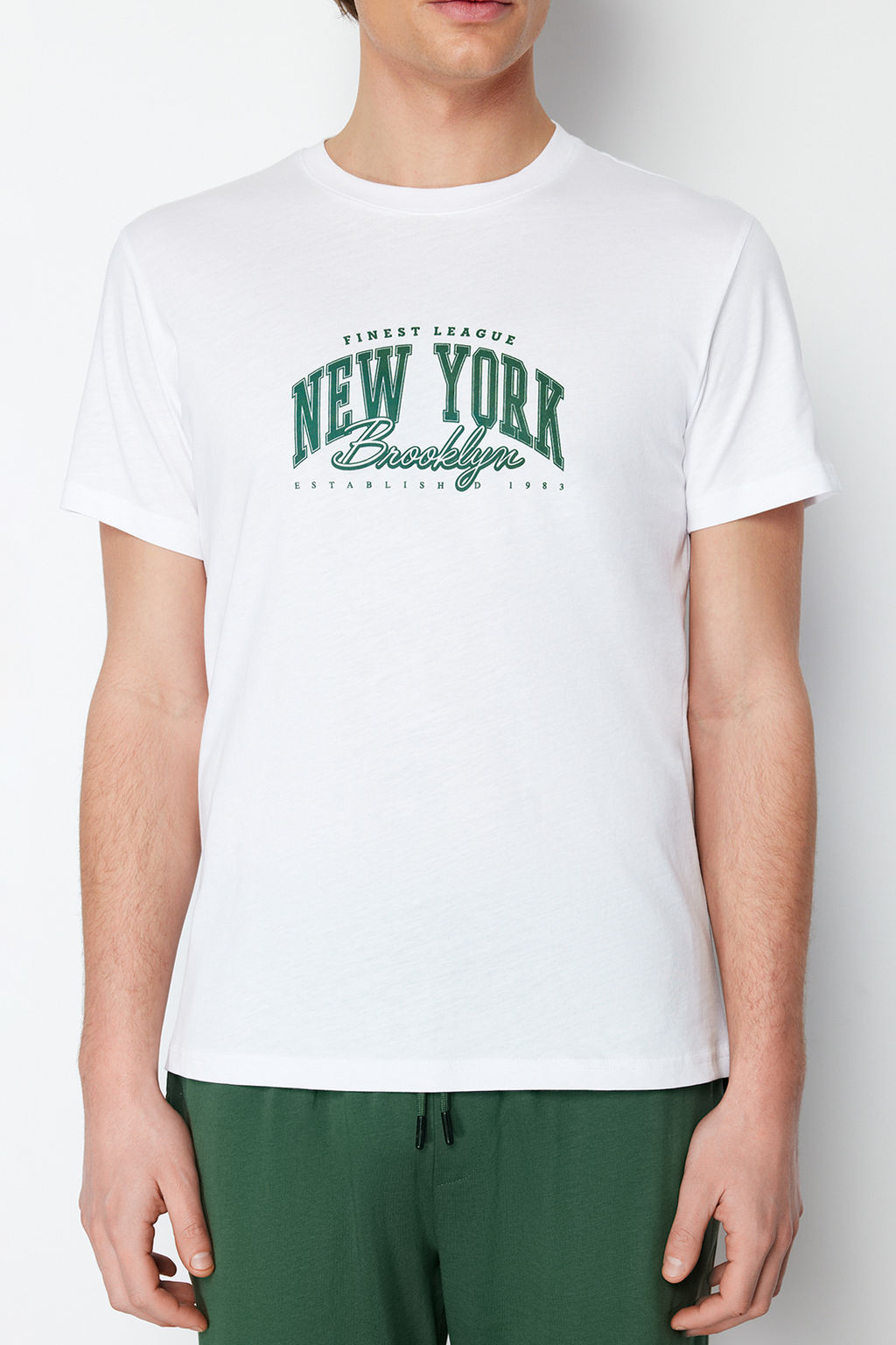 TRENDYOL MAN Lacivert Bask?l? Regular Fit Orme Sortlu Pijama Tak?m? TMNSS24PT00012 - Trendyolmilla фото 14