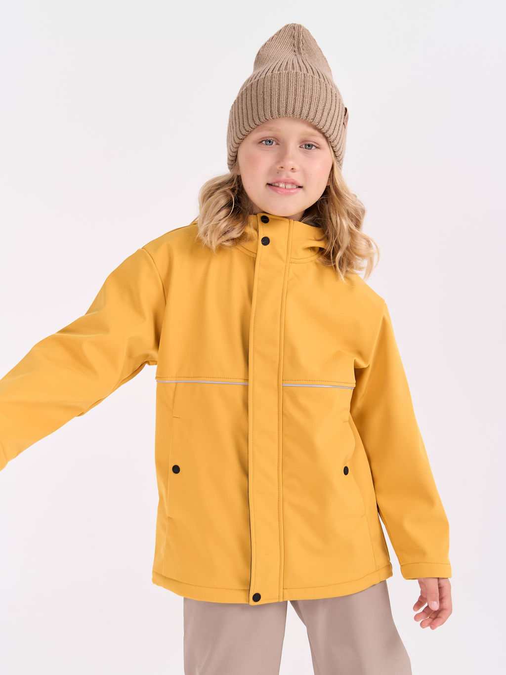 Куртка Softshell демисезонная Горчица 7+ - Bungly фото 9