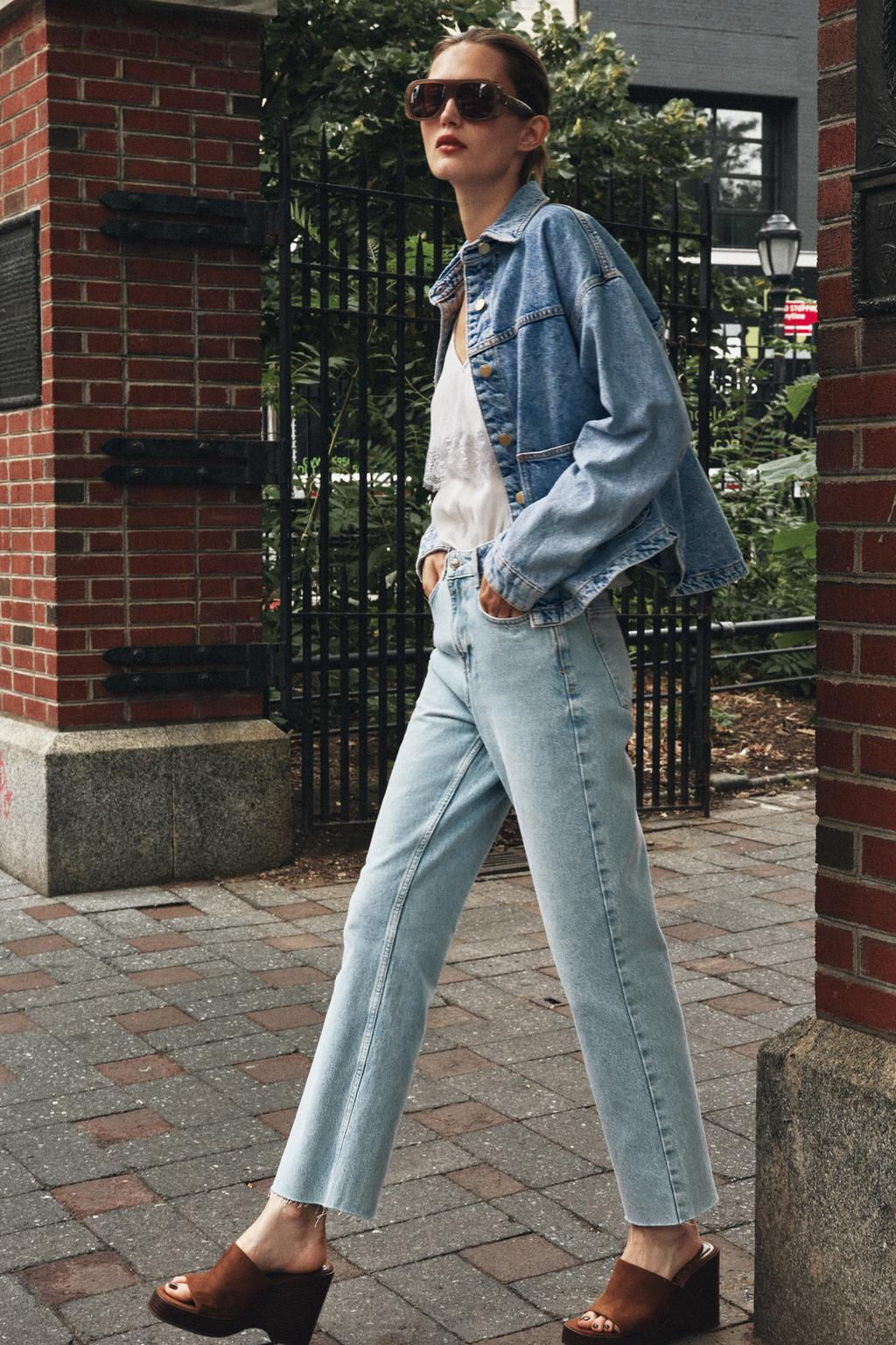 JEANS Z.02 STRAIGHT ANKLE HIGH-WAIST - Zara фото 19
