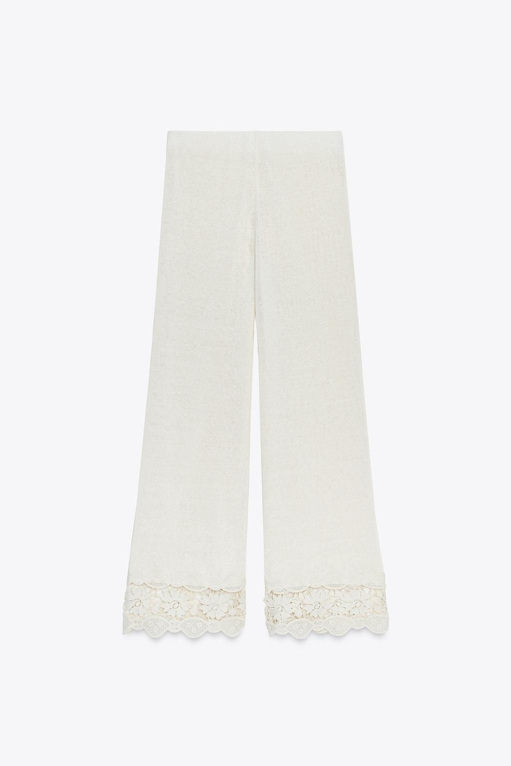 GUIPURE COMBINED TROUSERS - Zara фото 9