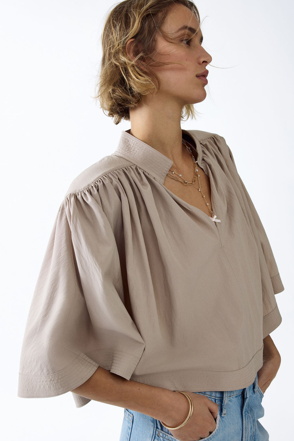 Blusa capa con hombreras - H&m фото 4