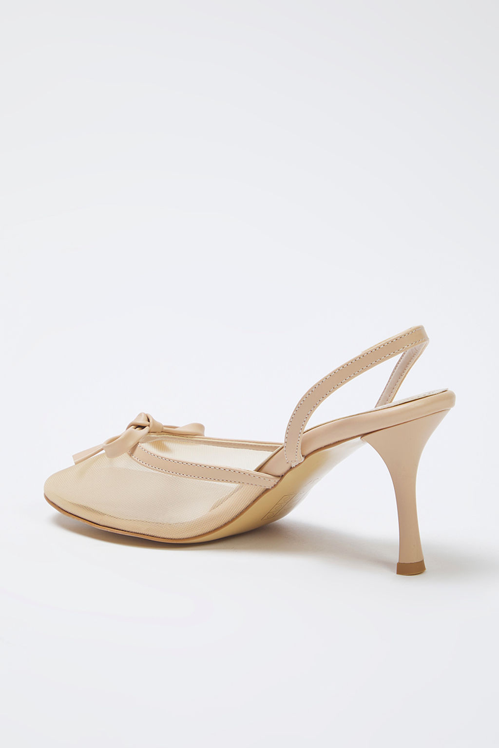 Trendyolmilla Shoes Nude Fiyonk Detayl? File Kad?n Mule Ince Topuklu Ayakkab? TAKSS25TO00093 фото 6