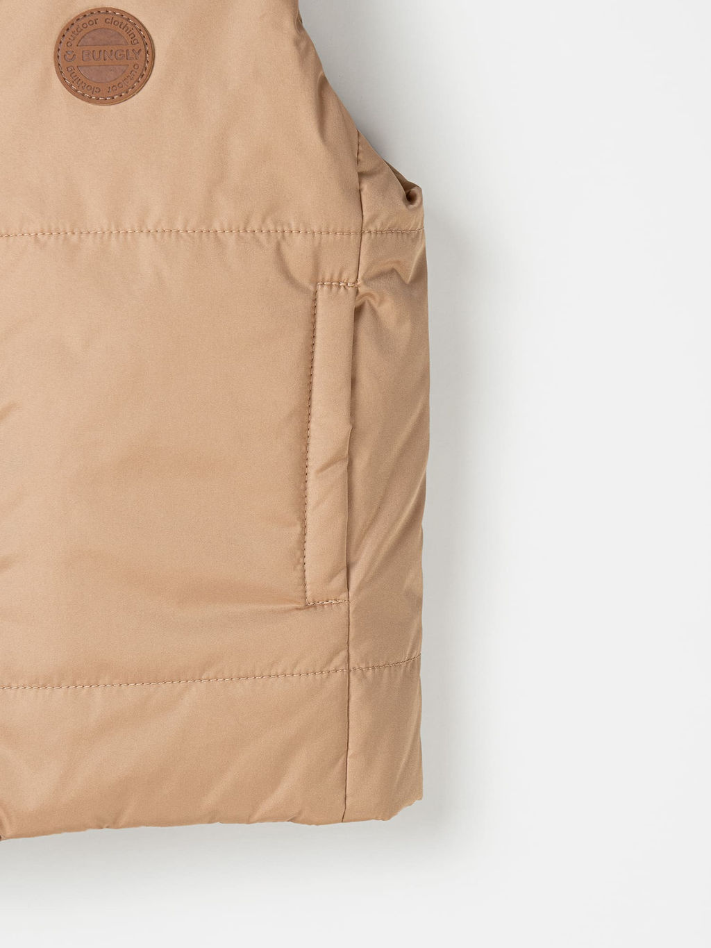 Жилет стеганый на молнии двухсторонний Беж - Bungly фото 5