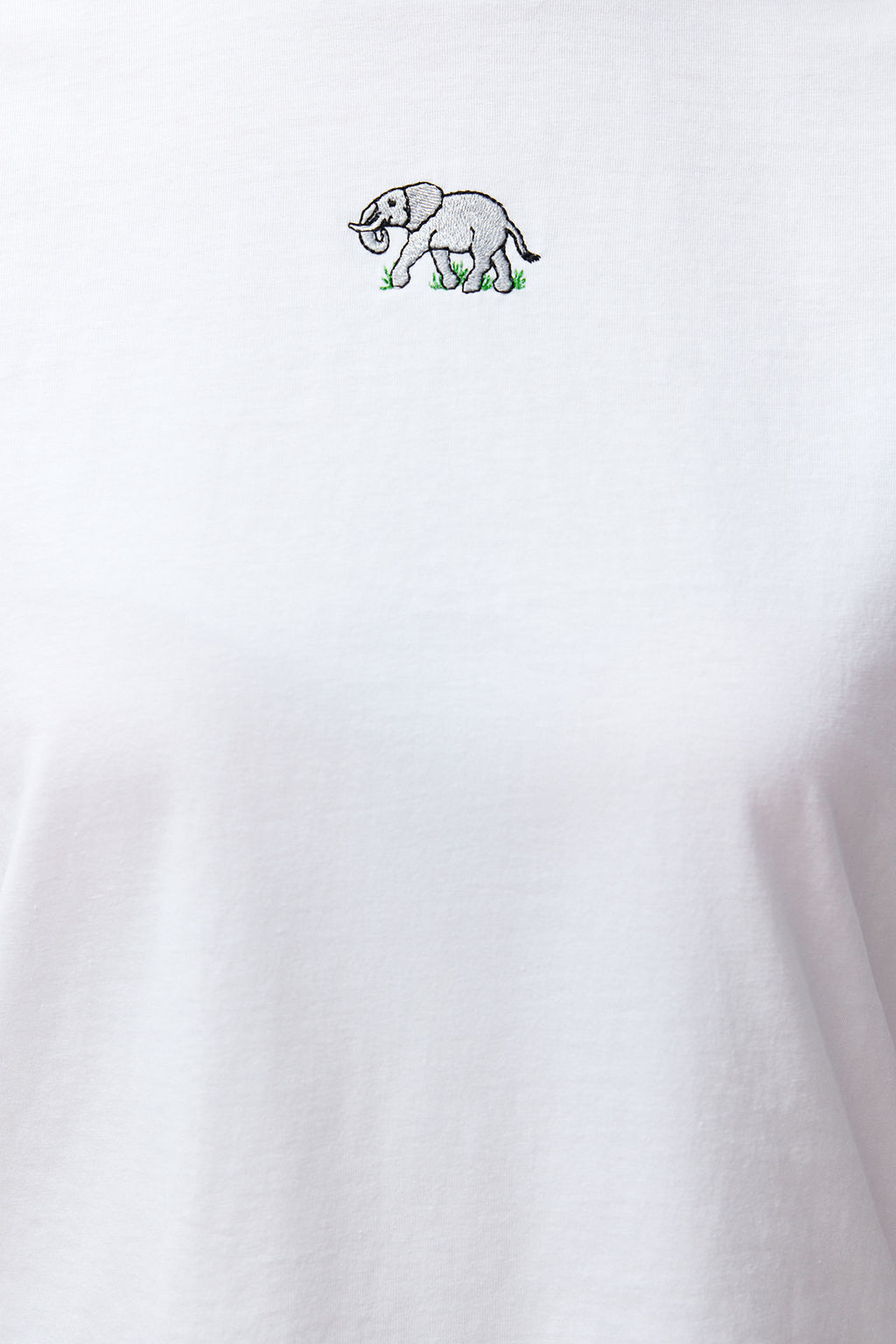 Beyaz %100 Pamuk Nak?sl? Regular/Normal Kal?p Orme T-Shirt TWOSS24TS00160