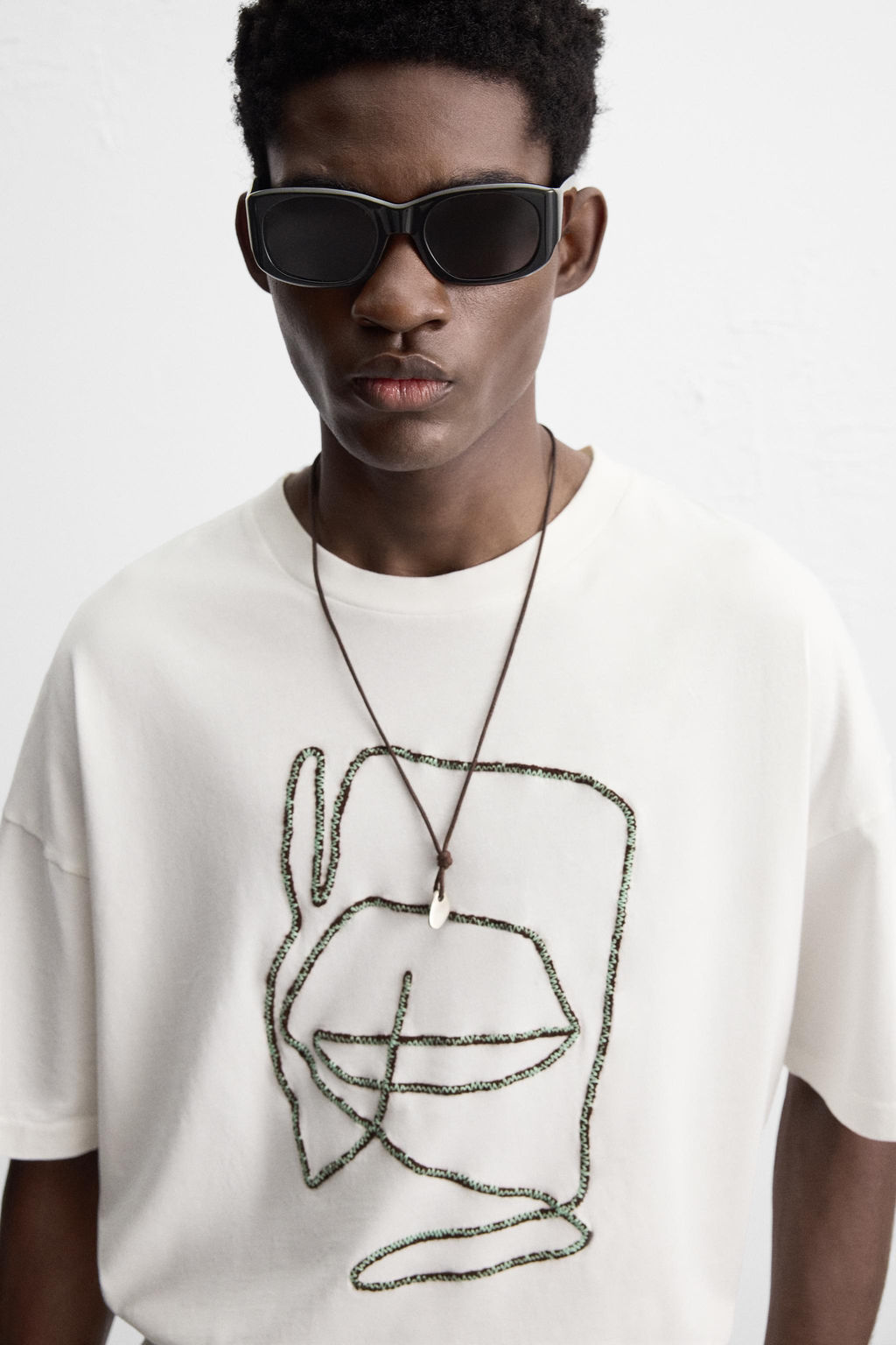 CONTRAST EMBROIDERY SHIRT - Zara фото 5