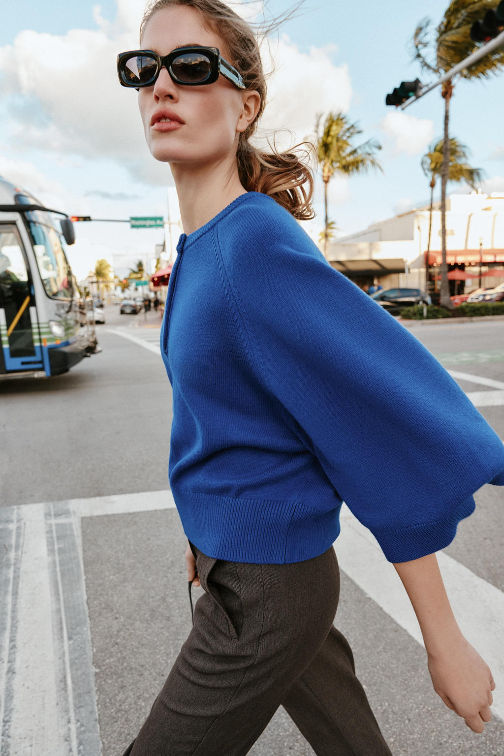 WIDE SLEEVE KNIT JUMPER - Zara фото 3
