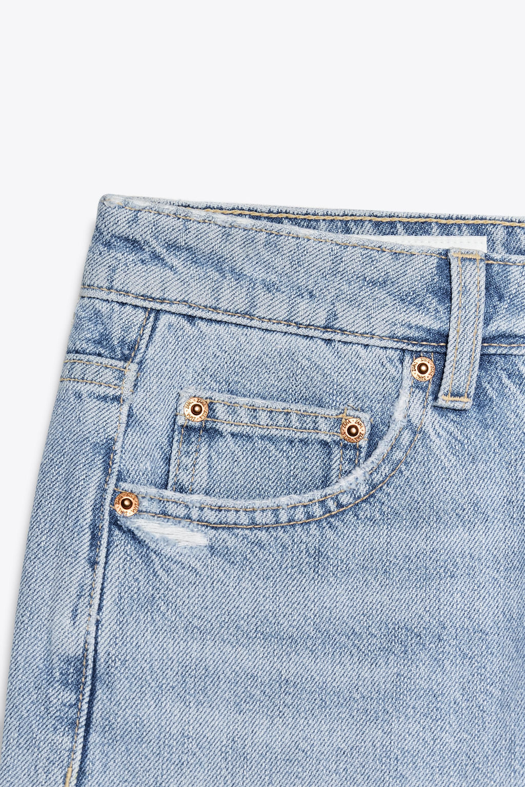 TRF MID-RISE DENIM BERMUDA SHORTS - Zara фото 28