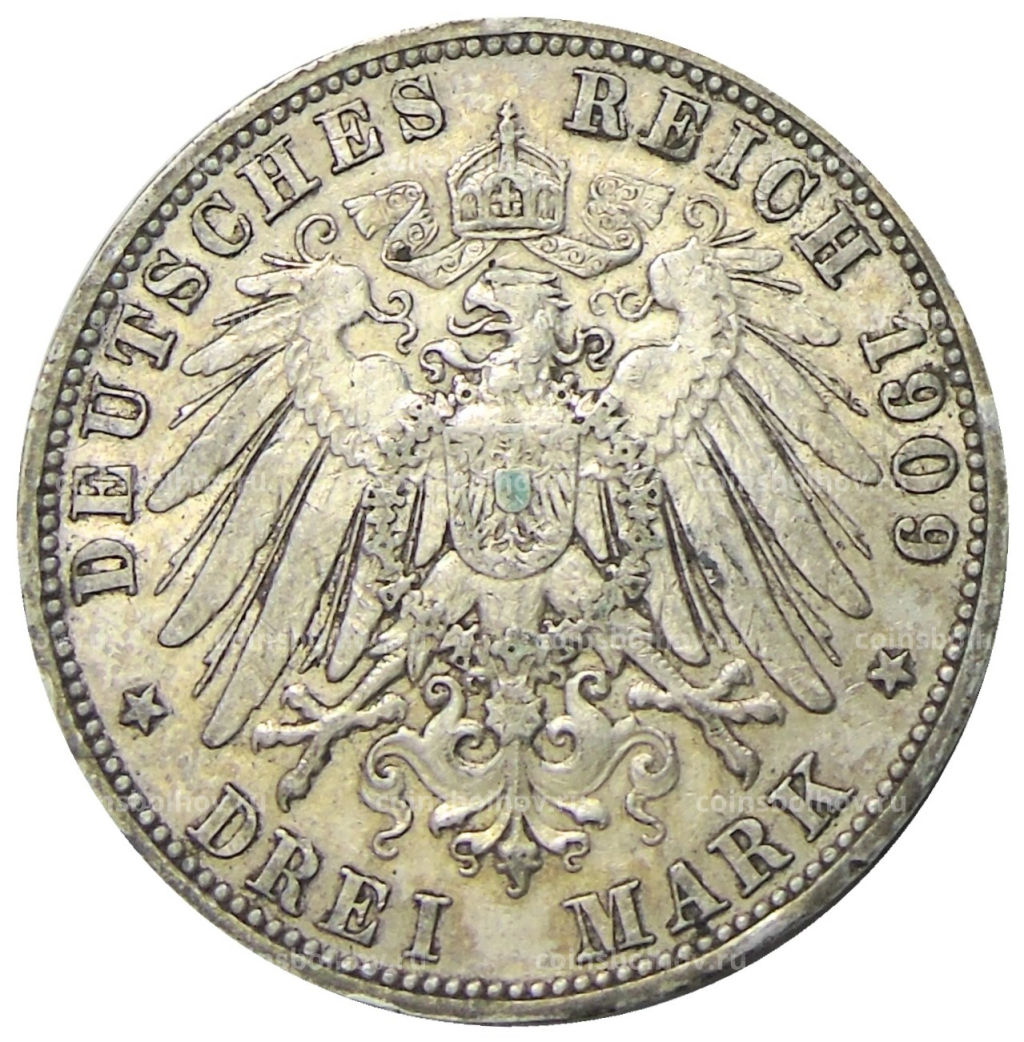 3 марки 1909 года А Германия (Пруссия)