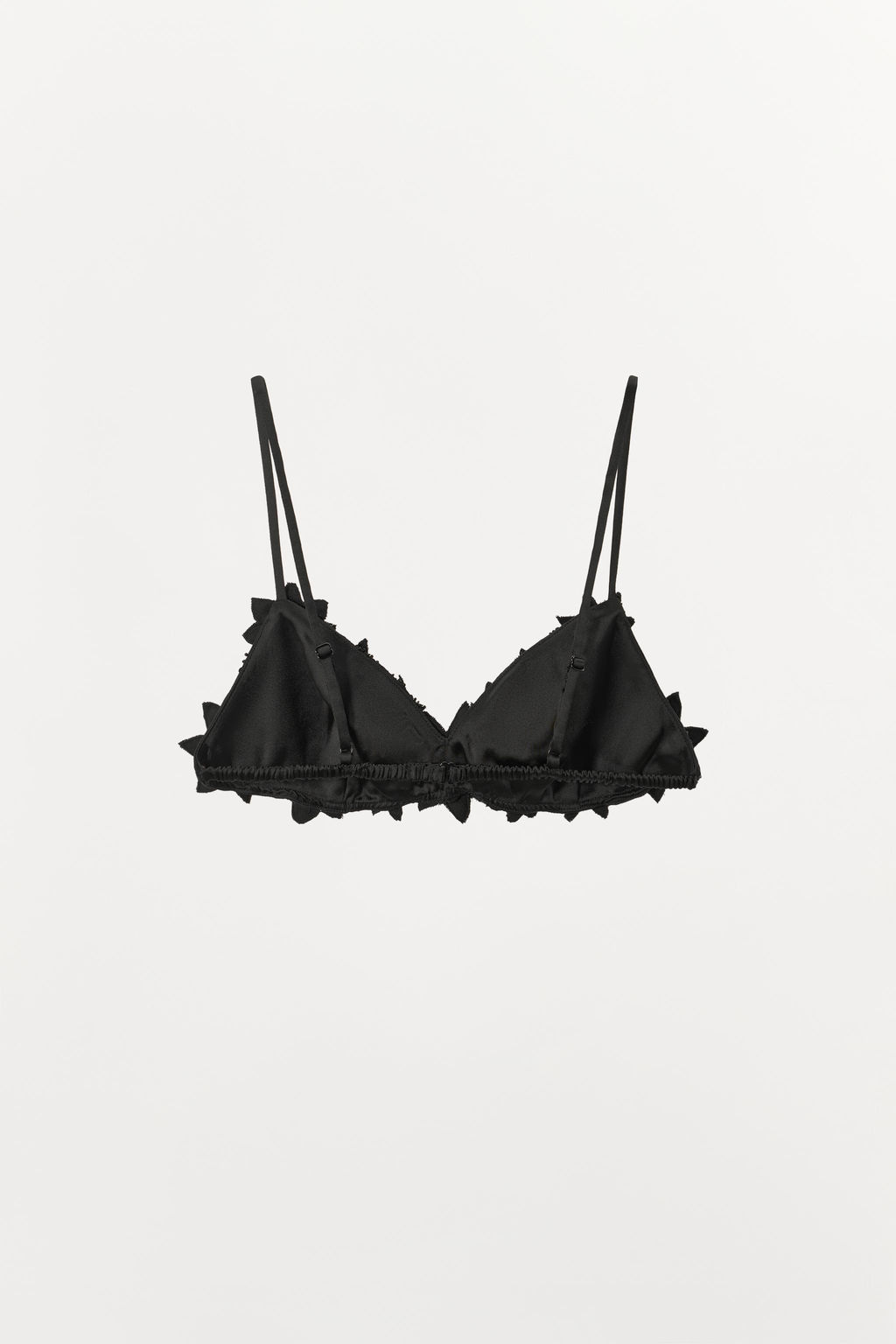 BRALETTE FLORES RELIEVE ABALORIOS / Negro - Zara фото 7