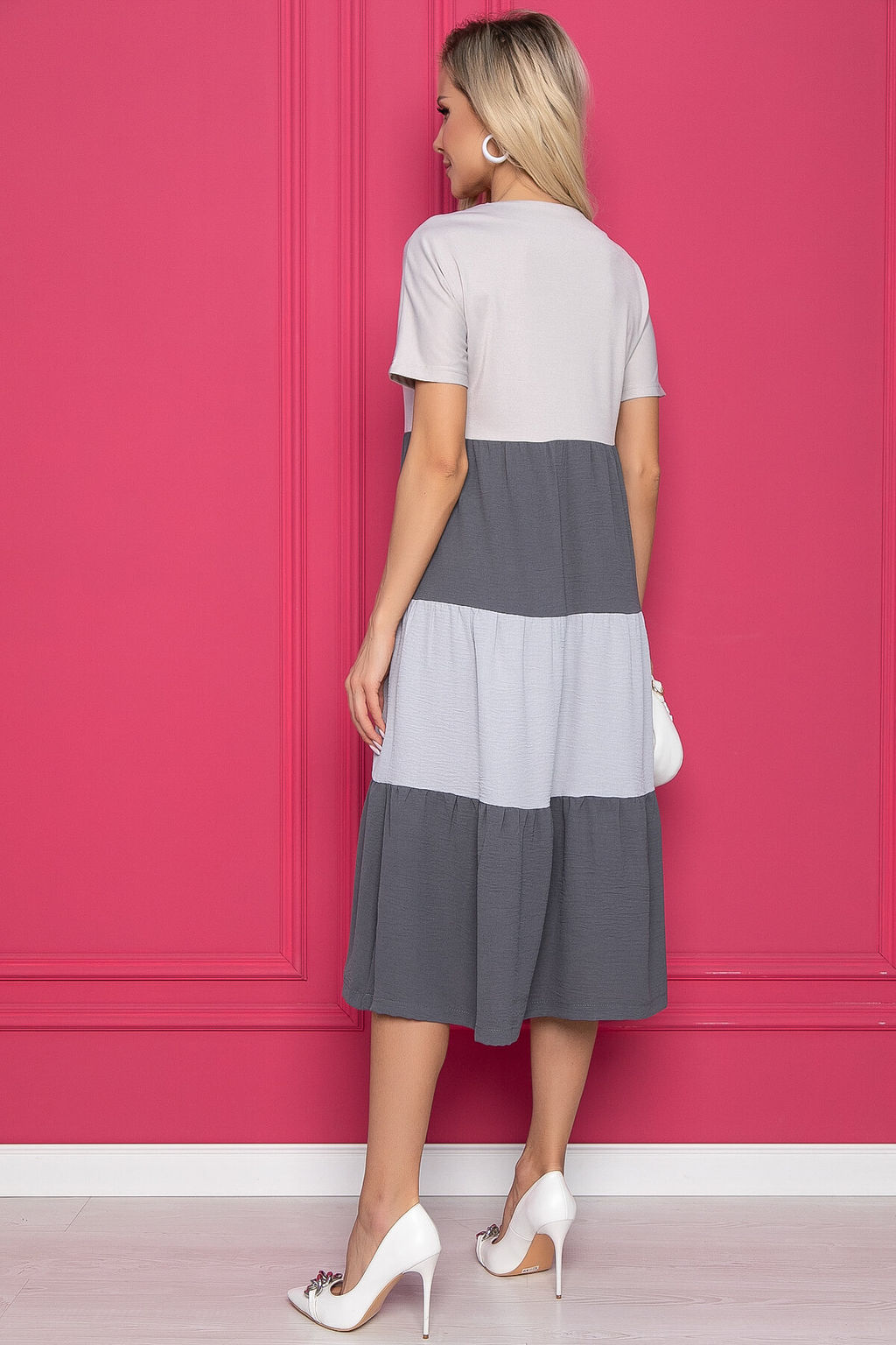 Платье Легкость выбора (серое) П10274 - Lt collection фото 2