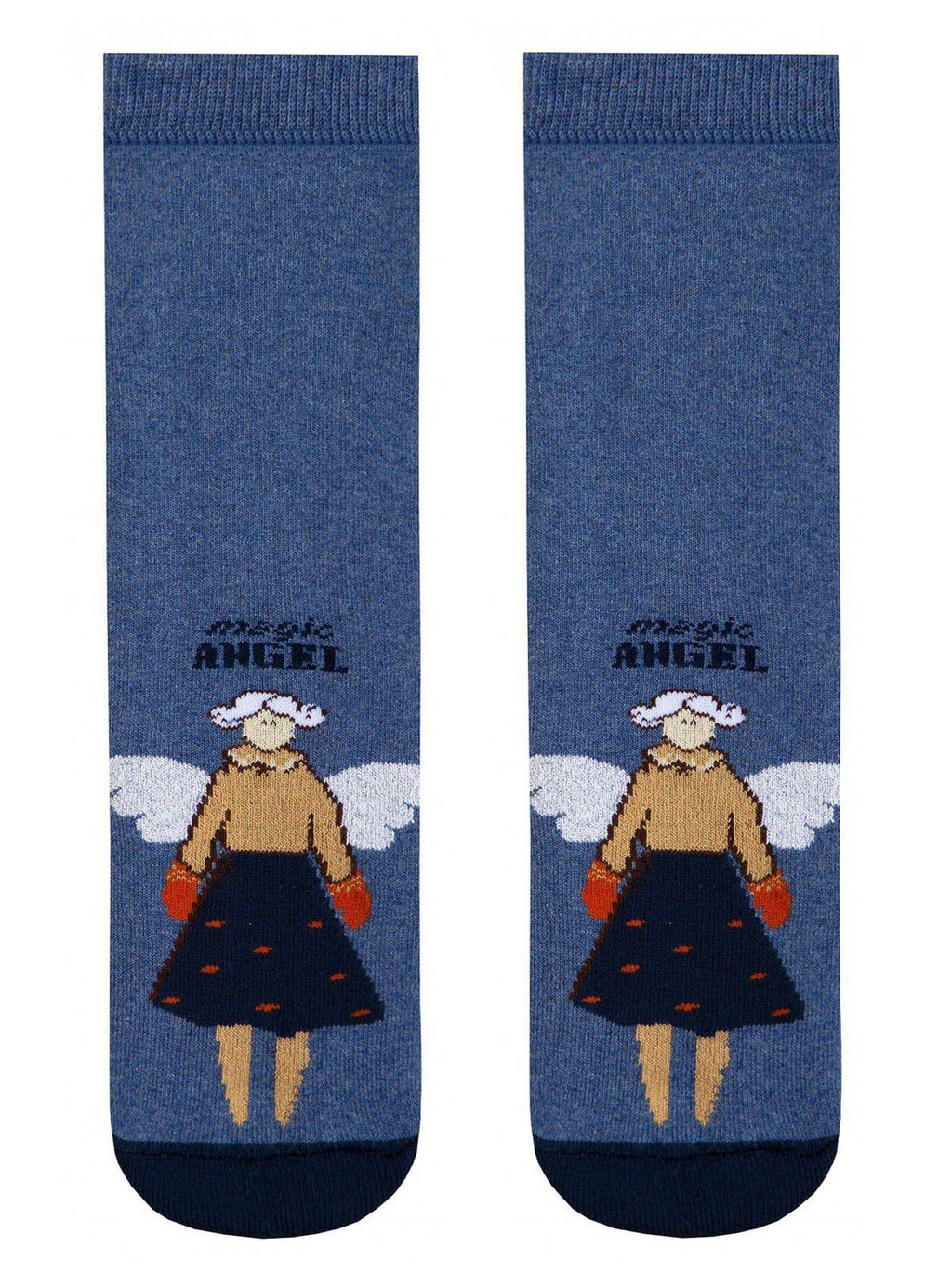 Цена за 2 пары Conte-kids ВЕСЕЛЫЕ НОЖКИ (махровые, антискользящие) джинс